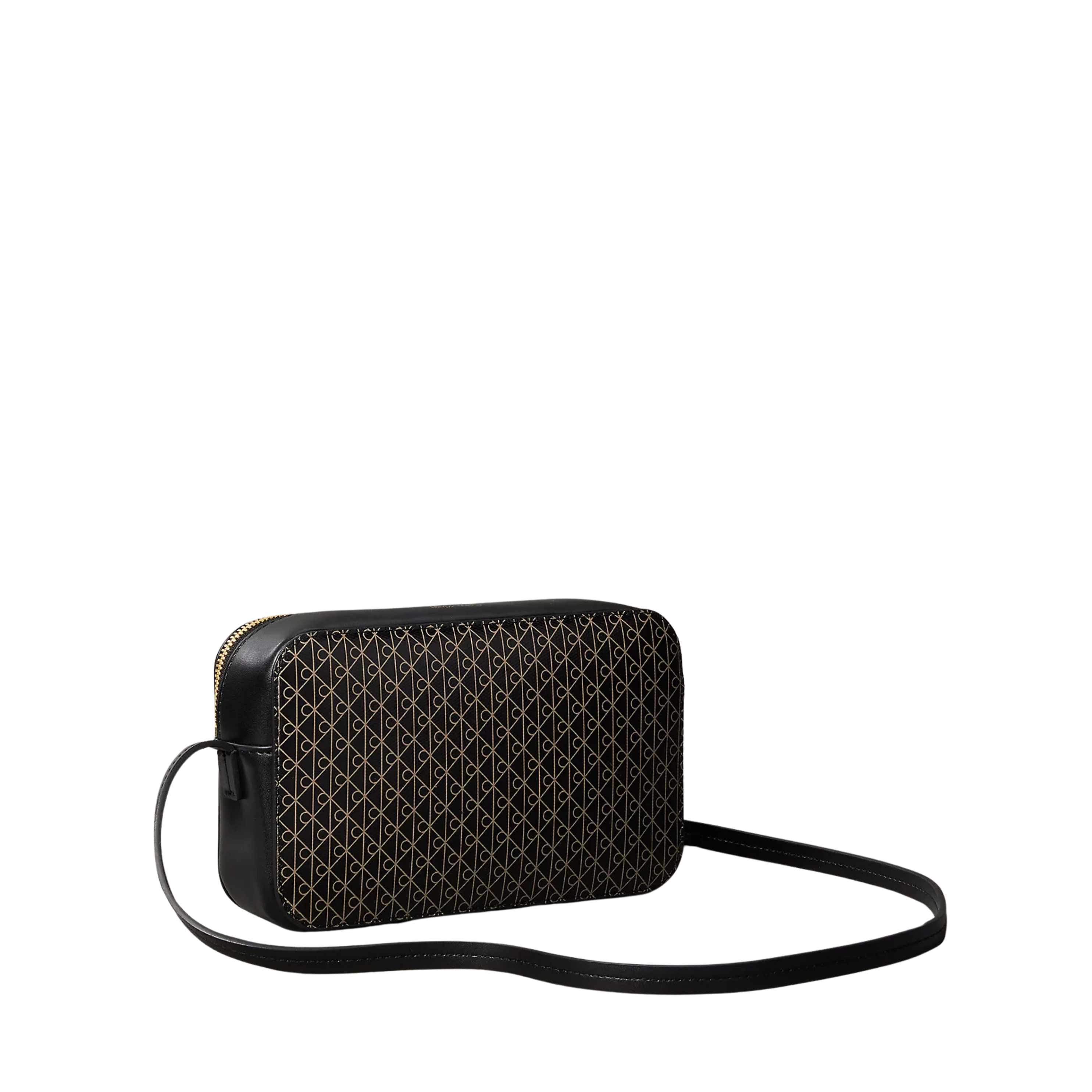 Calvin Klein Women Allover Emblem Logo Camera Bag - Black