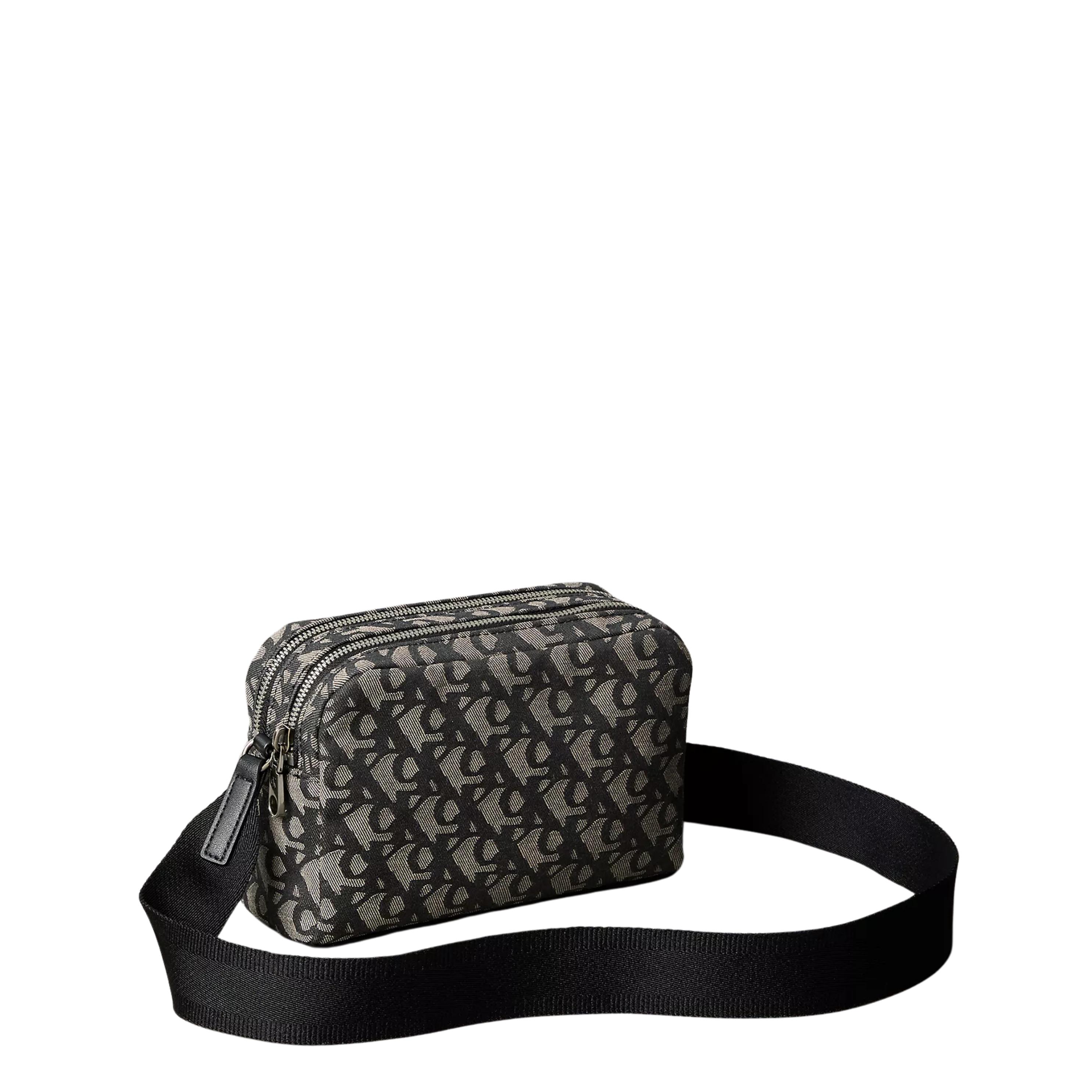 Calvin Klein Women Ultralight Double Zip Crossbody Bag - Black Beige