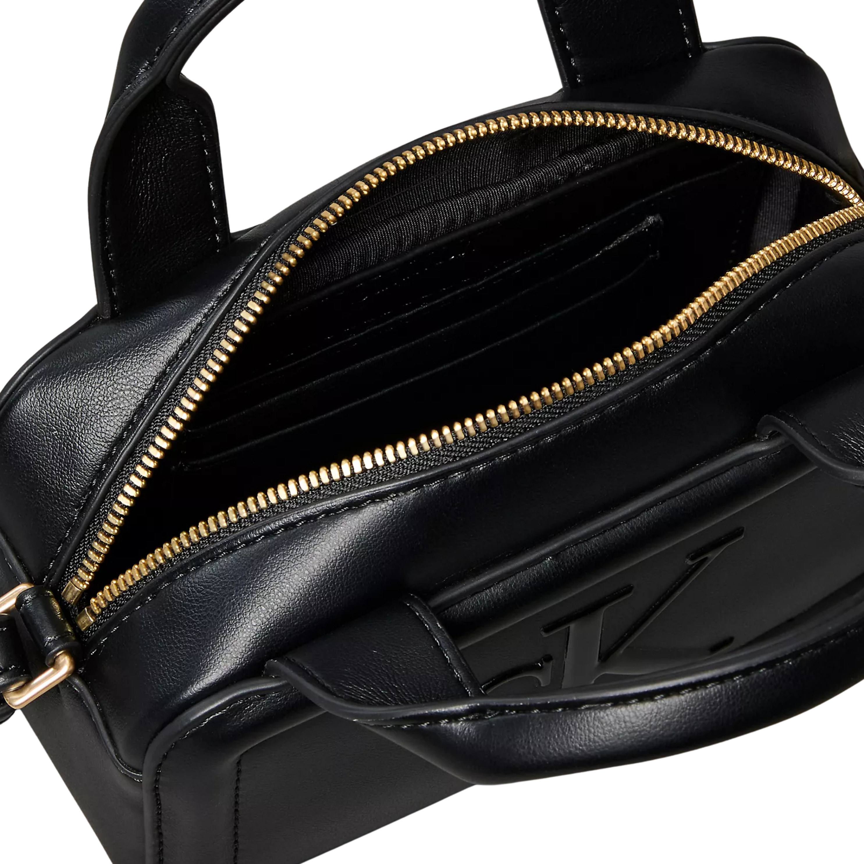 Calvin Klein Women Bold Monogram Bauletto Bag - Black