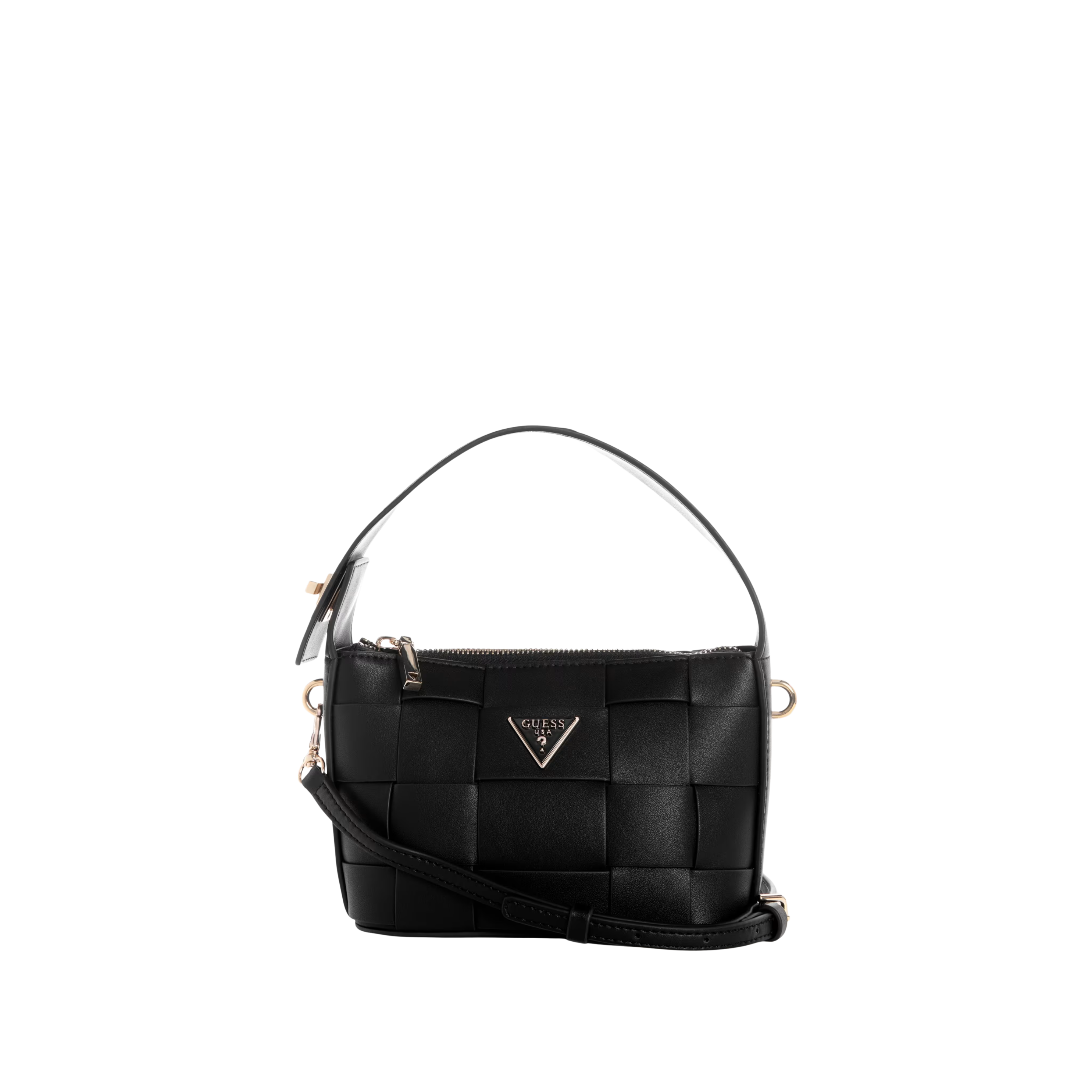 Guess Women Maylee Woven Mini Hobo Bag - Black