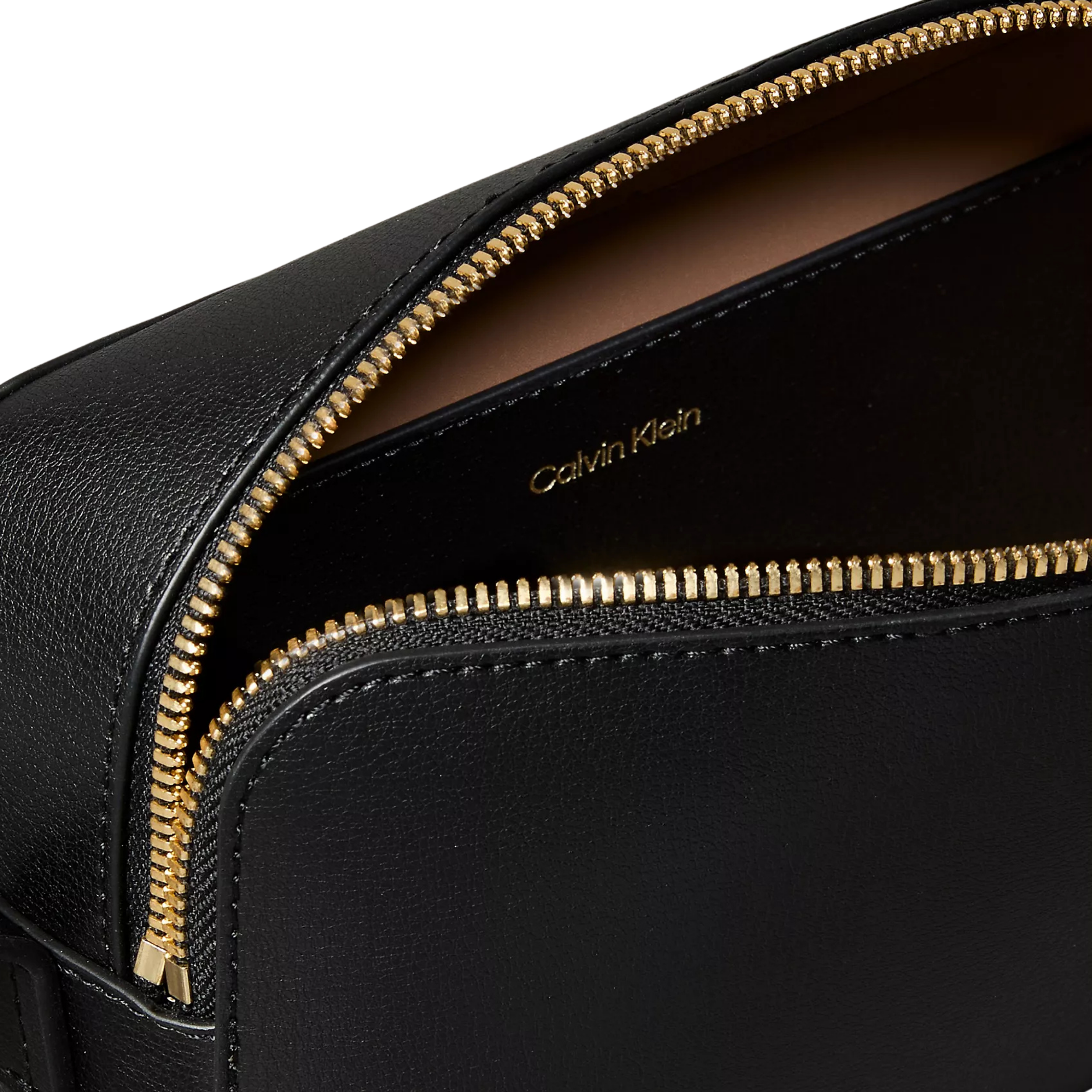 Calvin Klein Women Foil Logo Camera Bag - Black Toasted Coconut