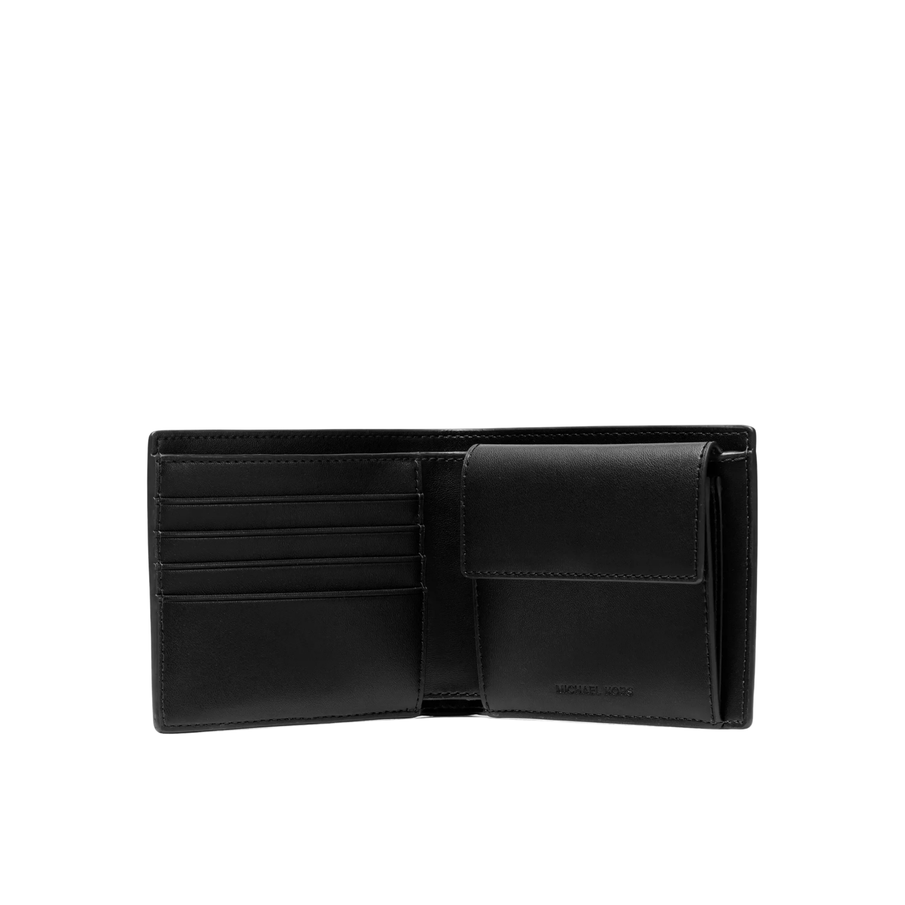 Michael Kors Men Cooper Pebbled Leather Billfold Wallet With Coin Pouch - Black