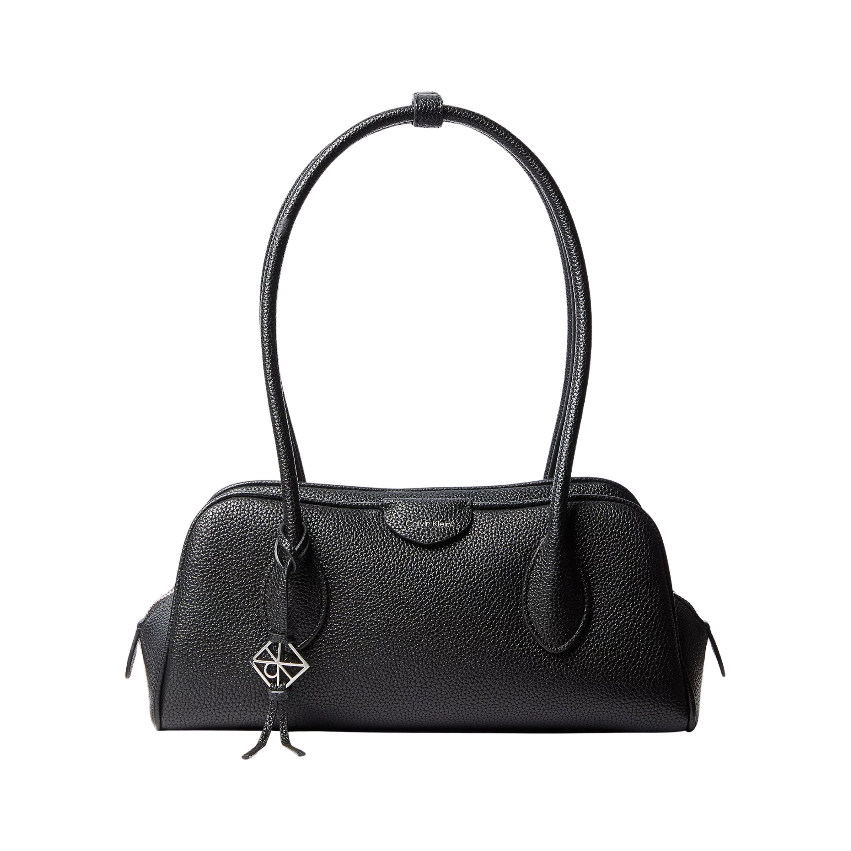 Calvin Klein Women Emblem Logo Shoulder Bag - Black