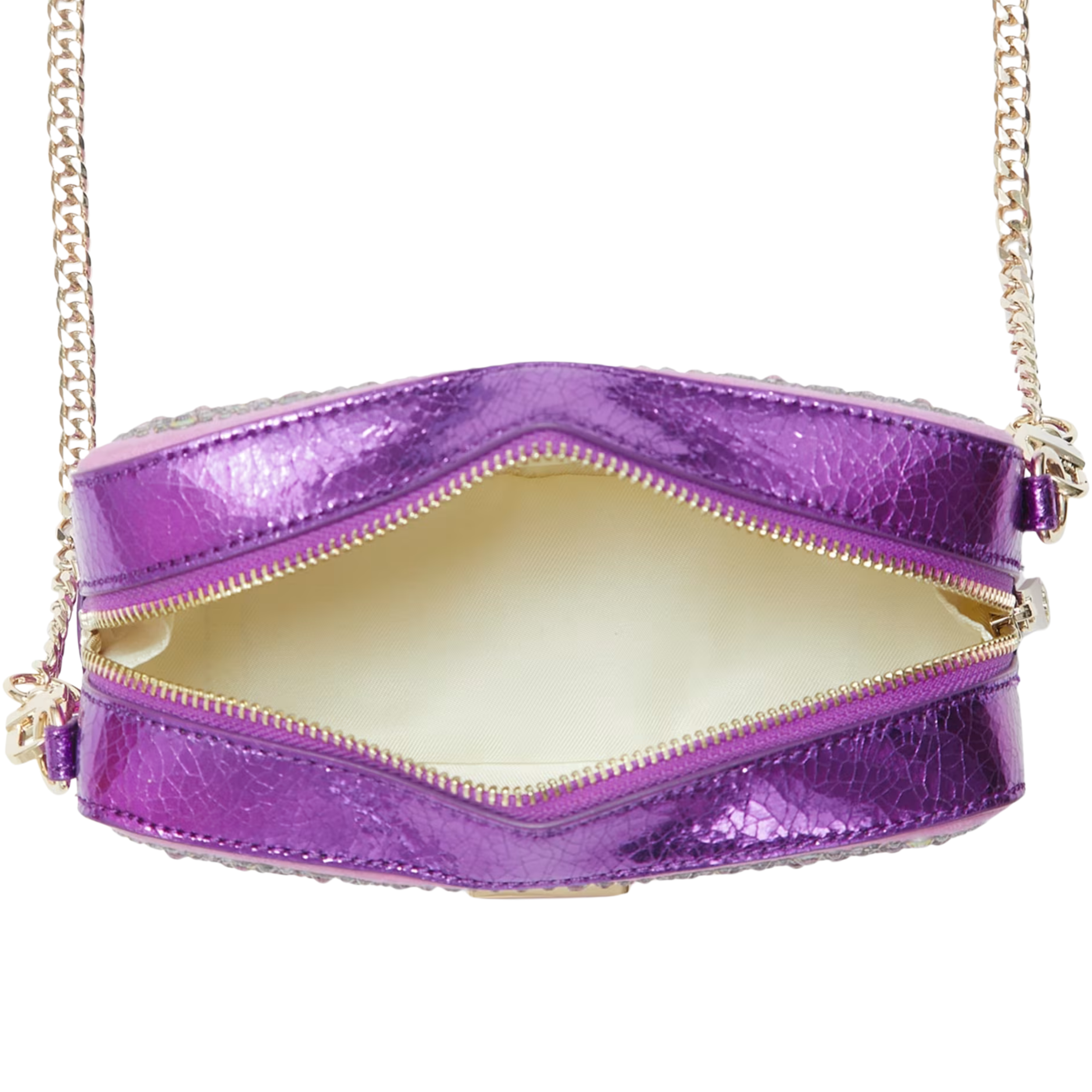 Guess Women Sofia Crystal Mini Crossbody - Fuchsia