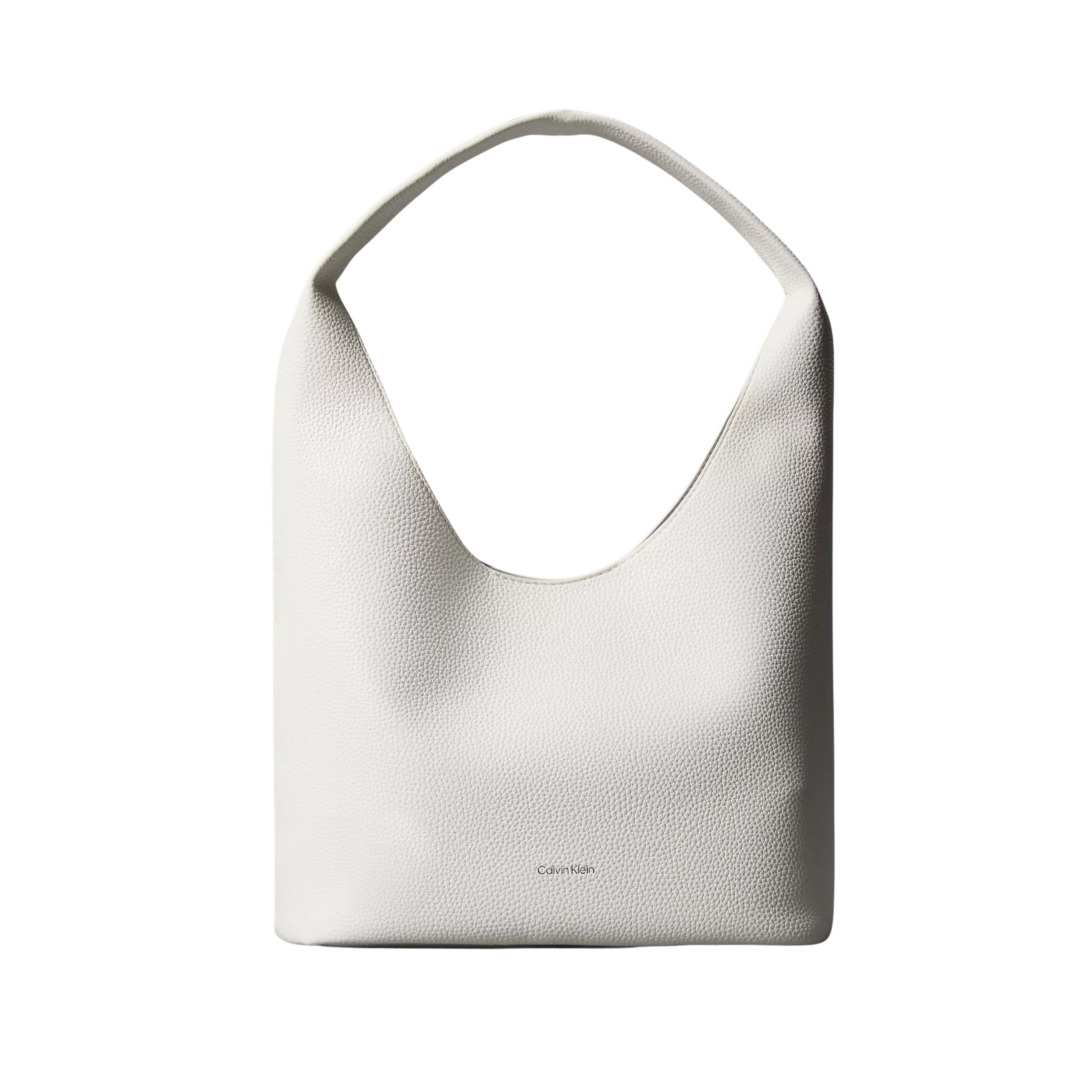 Calvin Klein Women Pebble Grain Slouchy Bag - White Alyssum