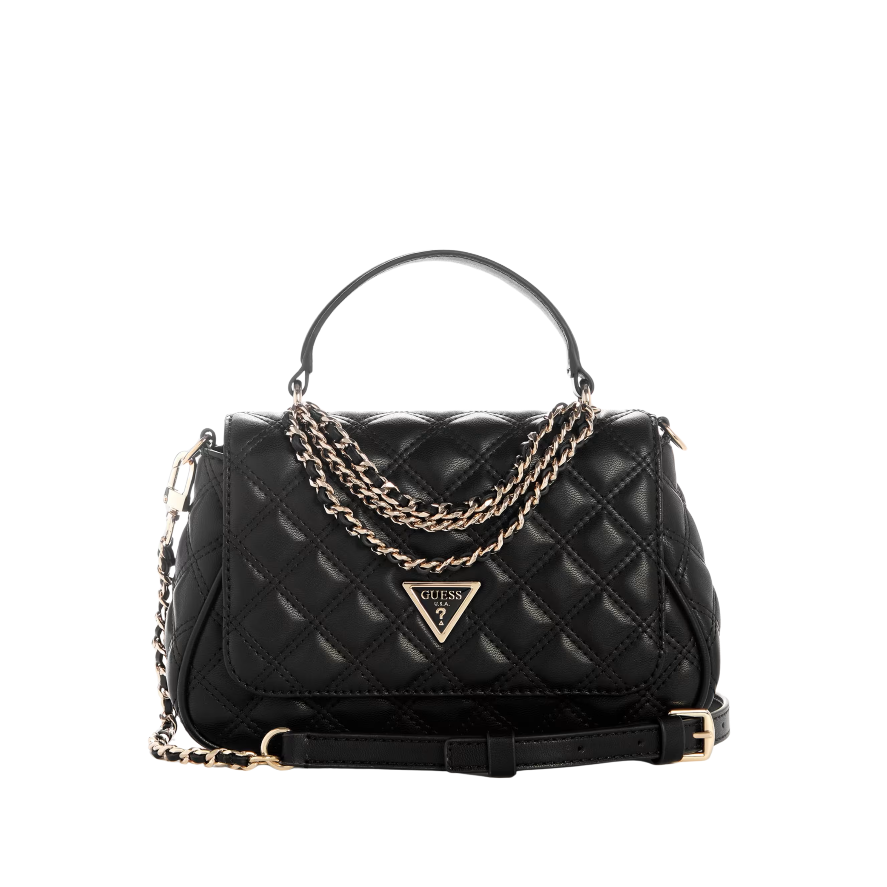 Guess Women Giully Chains Handbag - Black