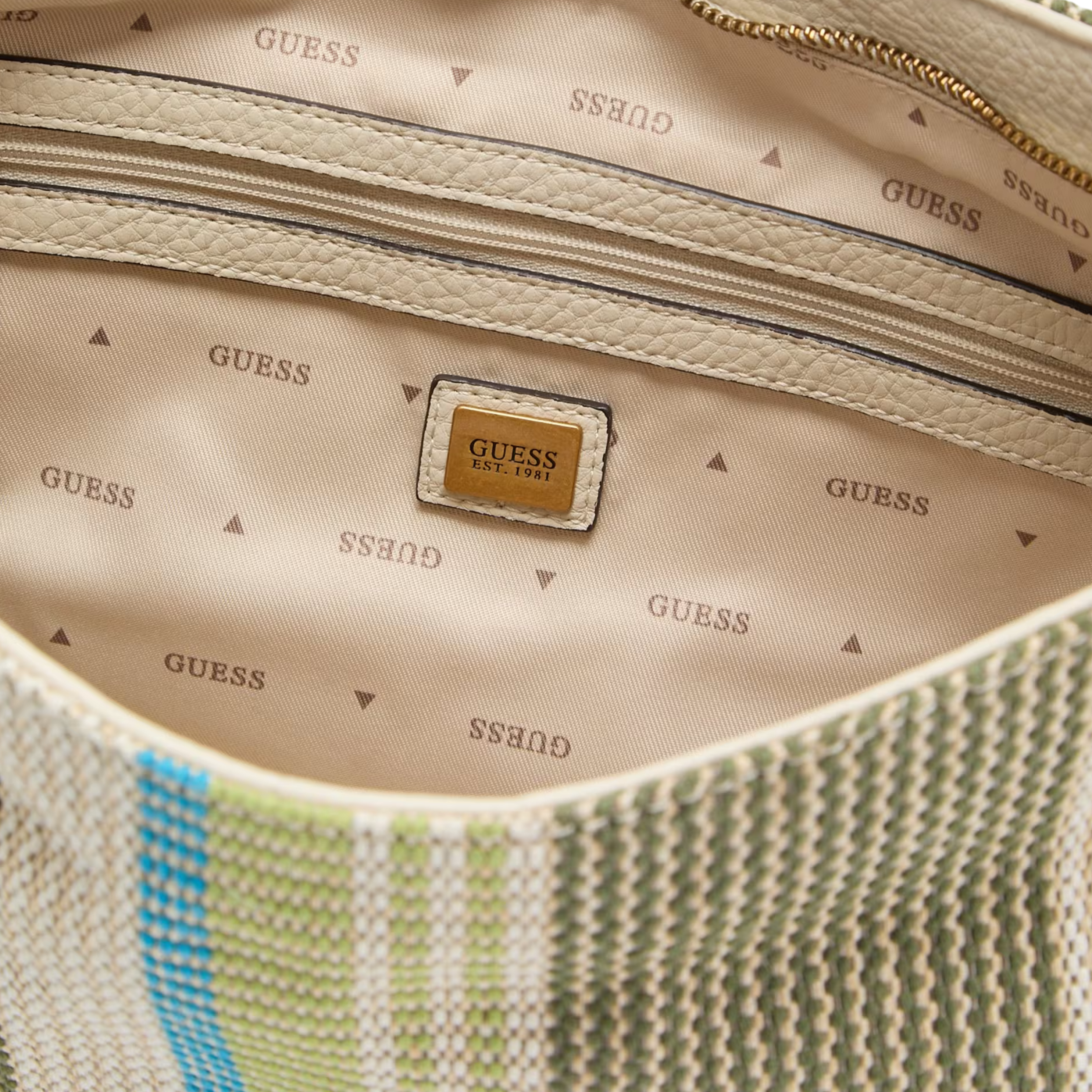 Guess Women Camden Medium Shoulder Bag AB930818 - Olive Multi
