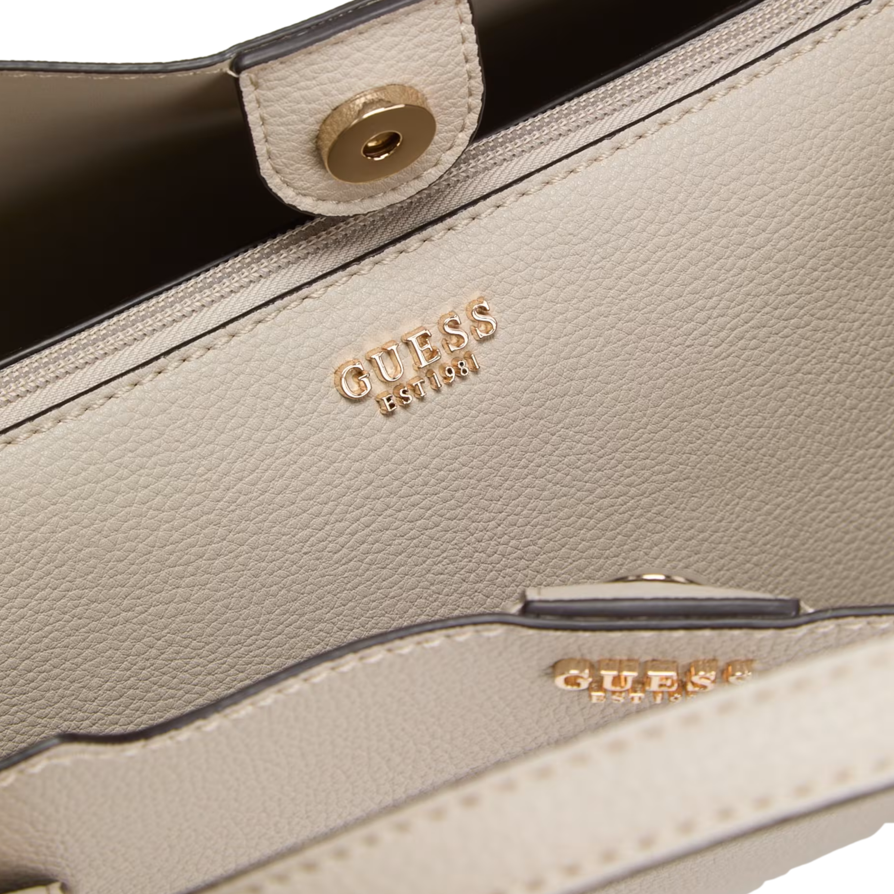 Guess Women Melody Satchel Bag - Beige