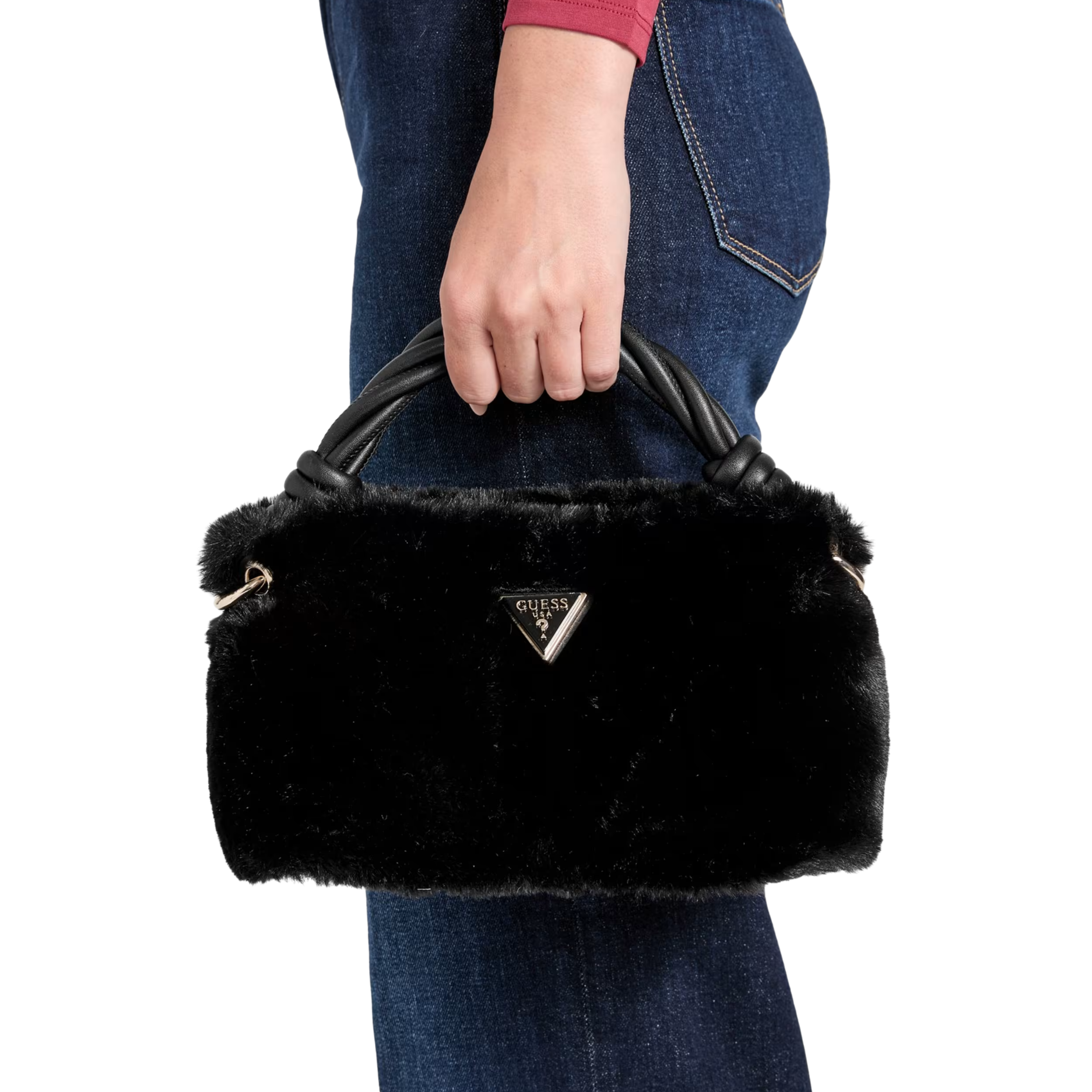 Guess Women Shaida Top Handle Crossbody - Black