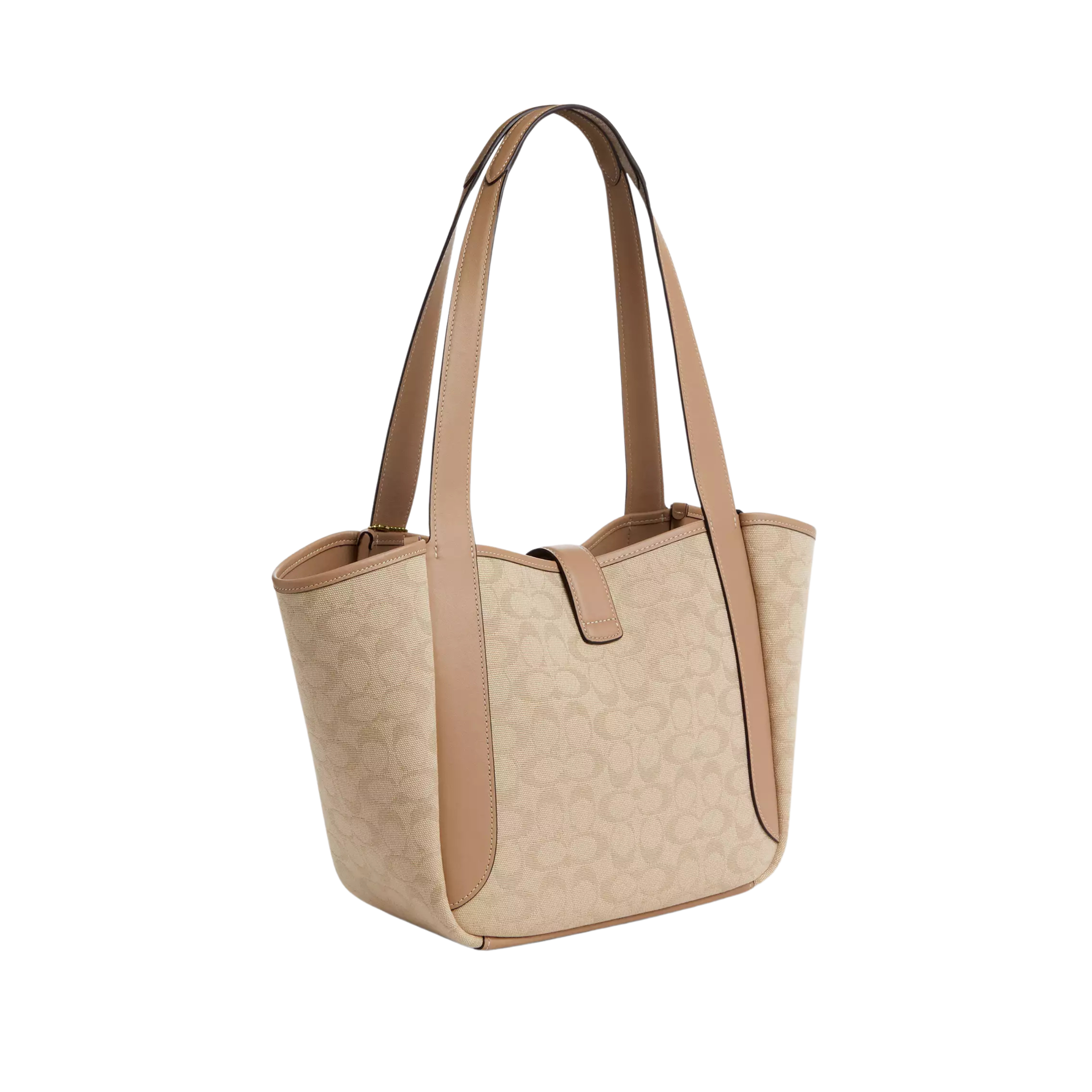 Coach Hadley Turnlock Tote Bag - Dark Natural Multi