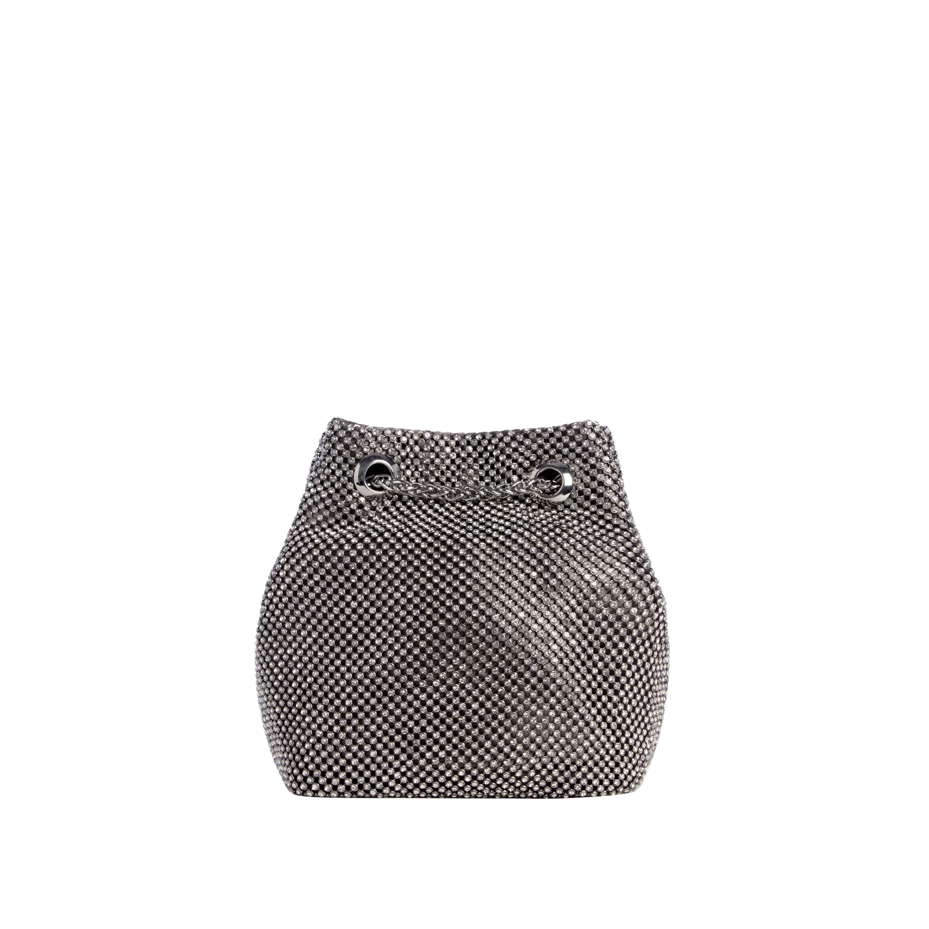 Guess Women Zalina Mesh Pouch - Silver