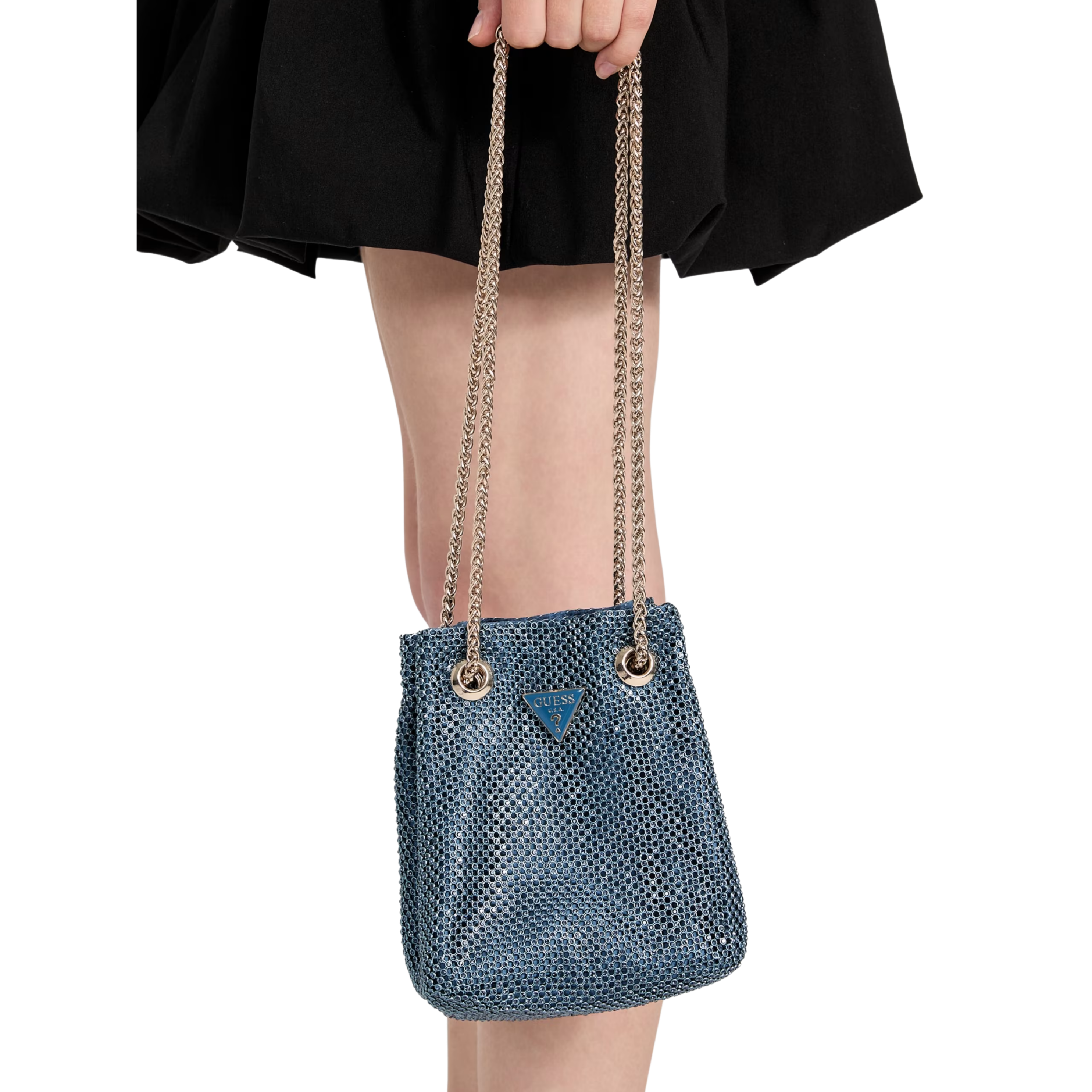 Guess Women Zalina Mesh Pouch - Slate