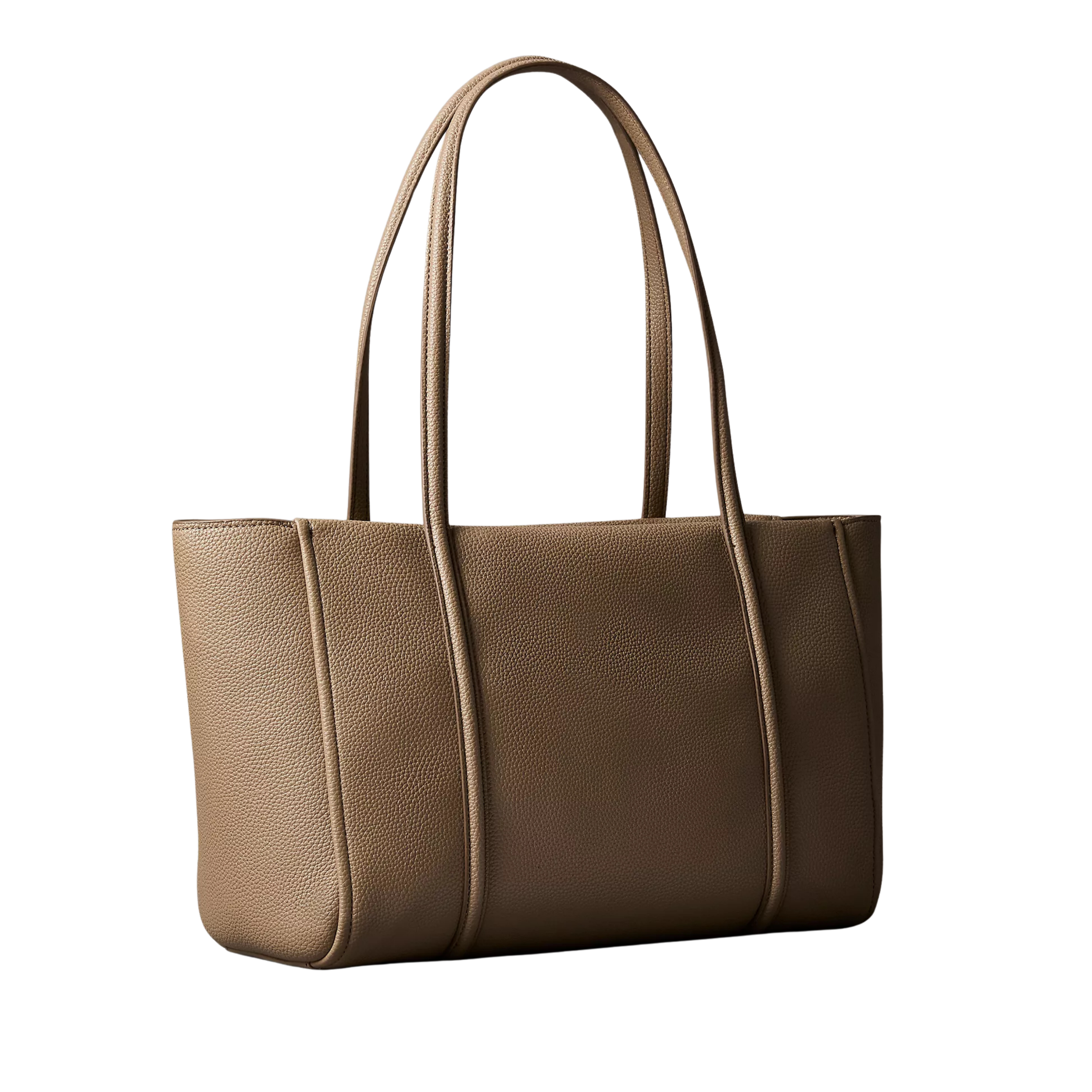 Calvin Klein Women Emblem Logo Hardware Pebble Tote Bag - Desert Taupe