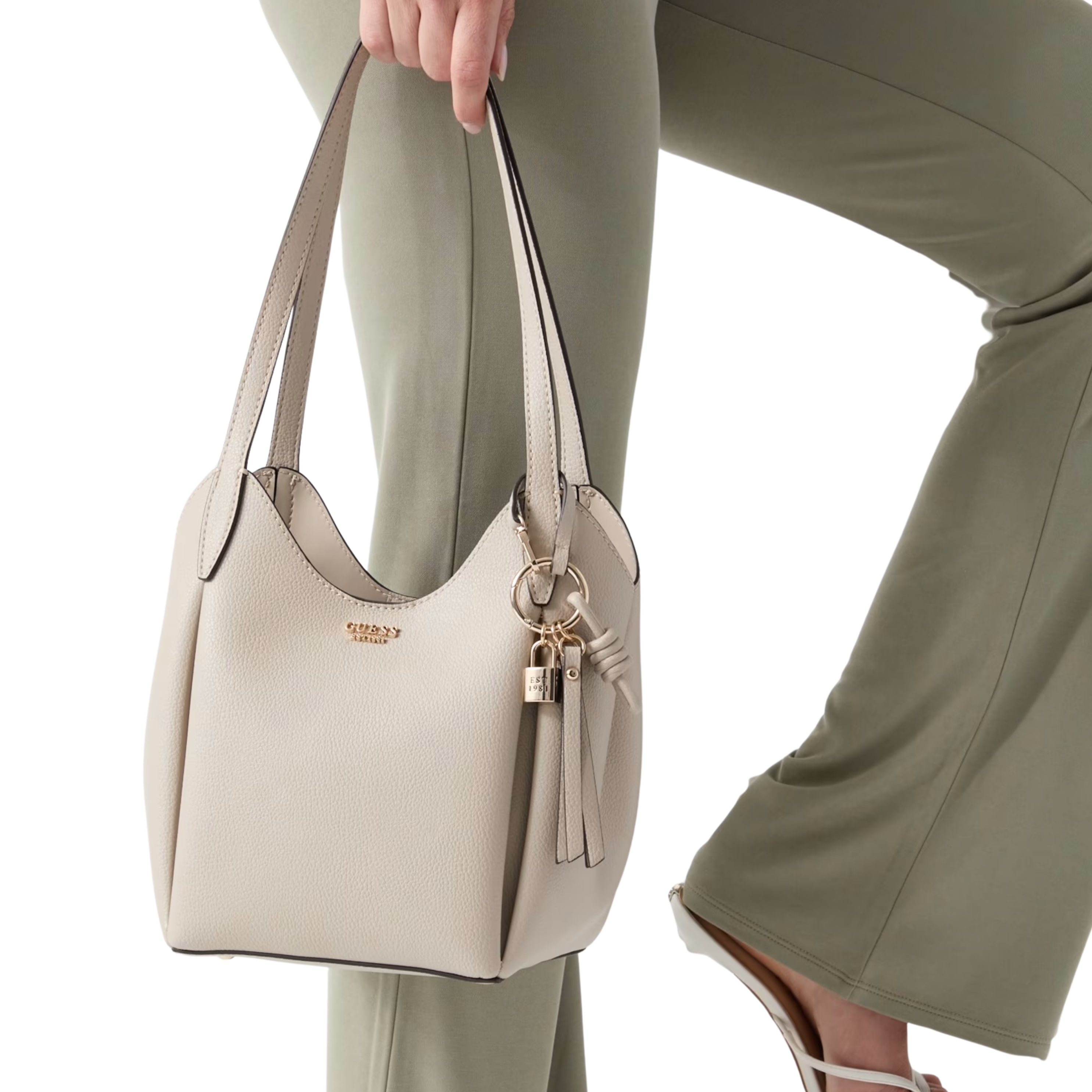 Guess Women Melody Bucket Bag - Beige