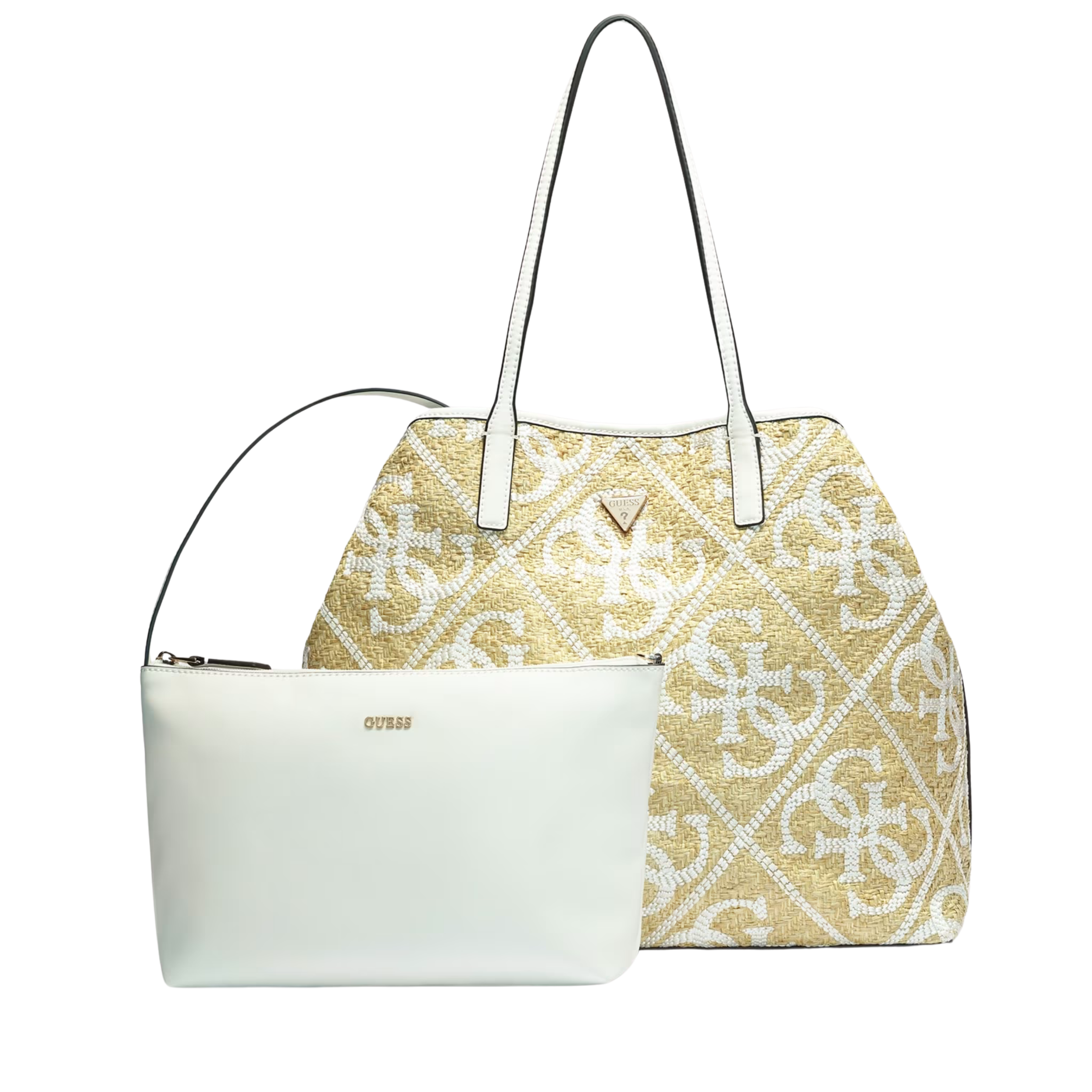 Guess Women Kirsten Tote Bag - Natural Off white