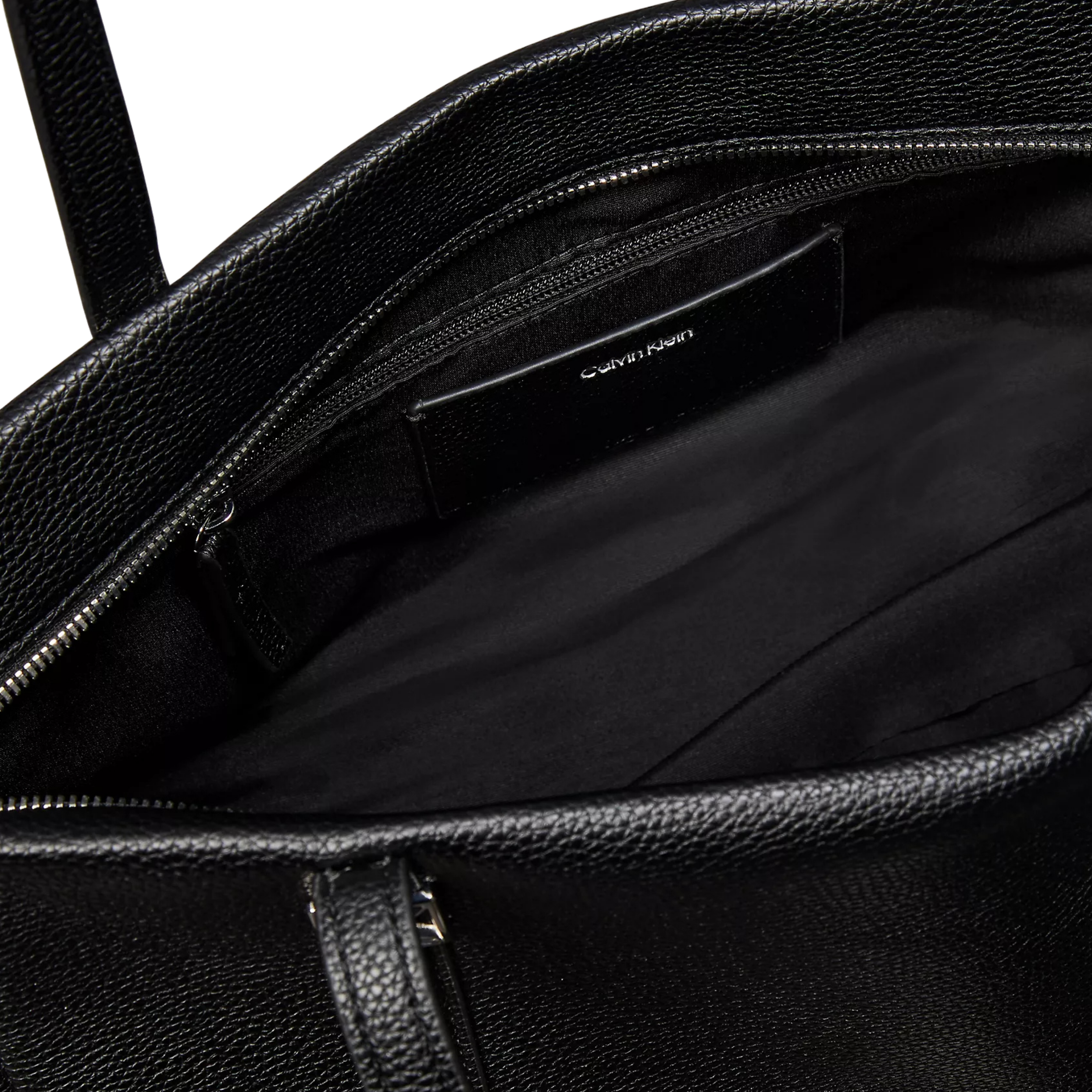 Calvin Klein Women Emblem Logo Hardware Pebble Tote Bag - Black