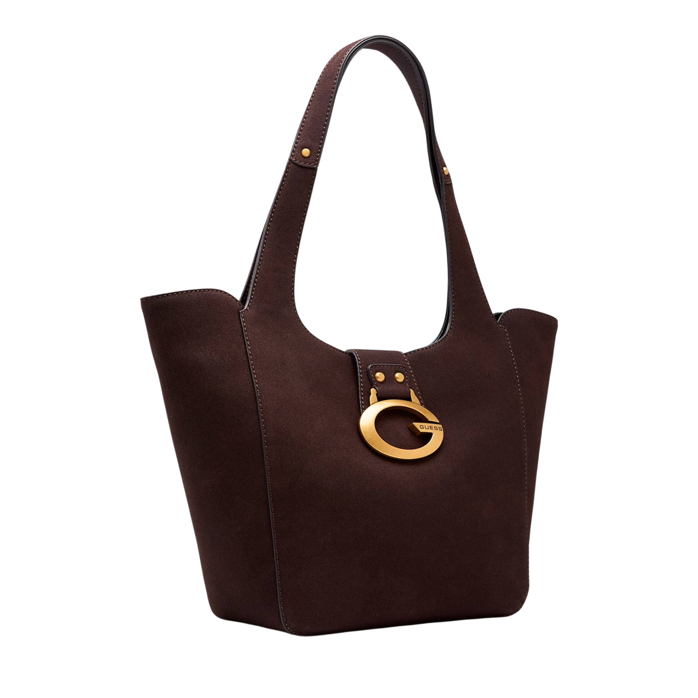Guess Women Camden Faux Suede Tote - Brown