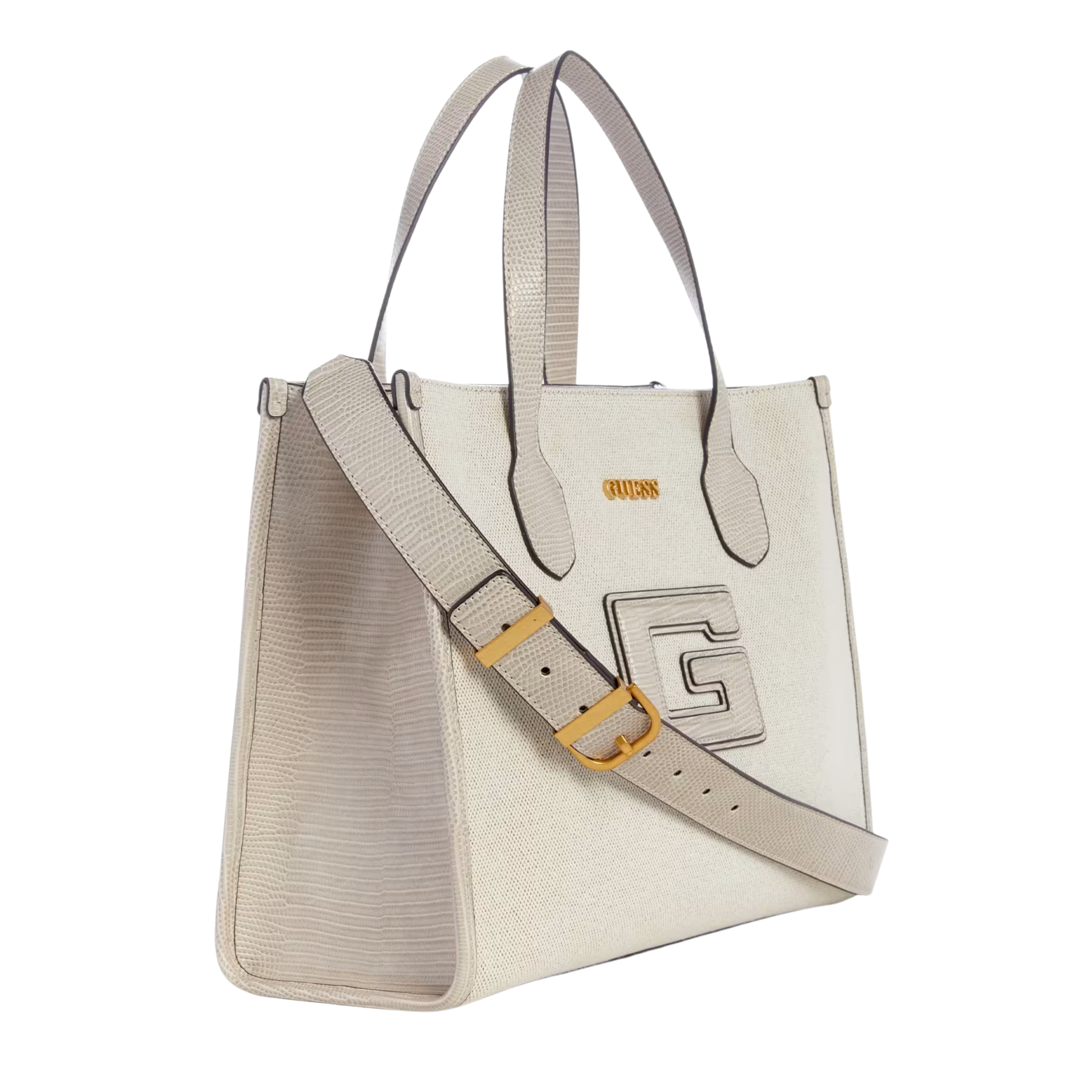 Guess Women G Status Snake Embossed Tote - Grey