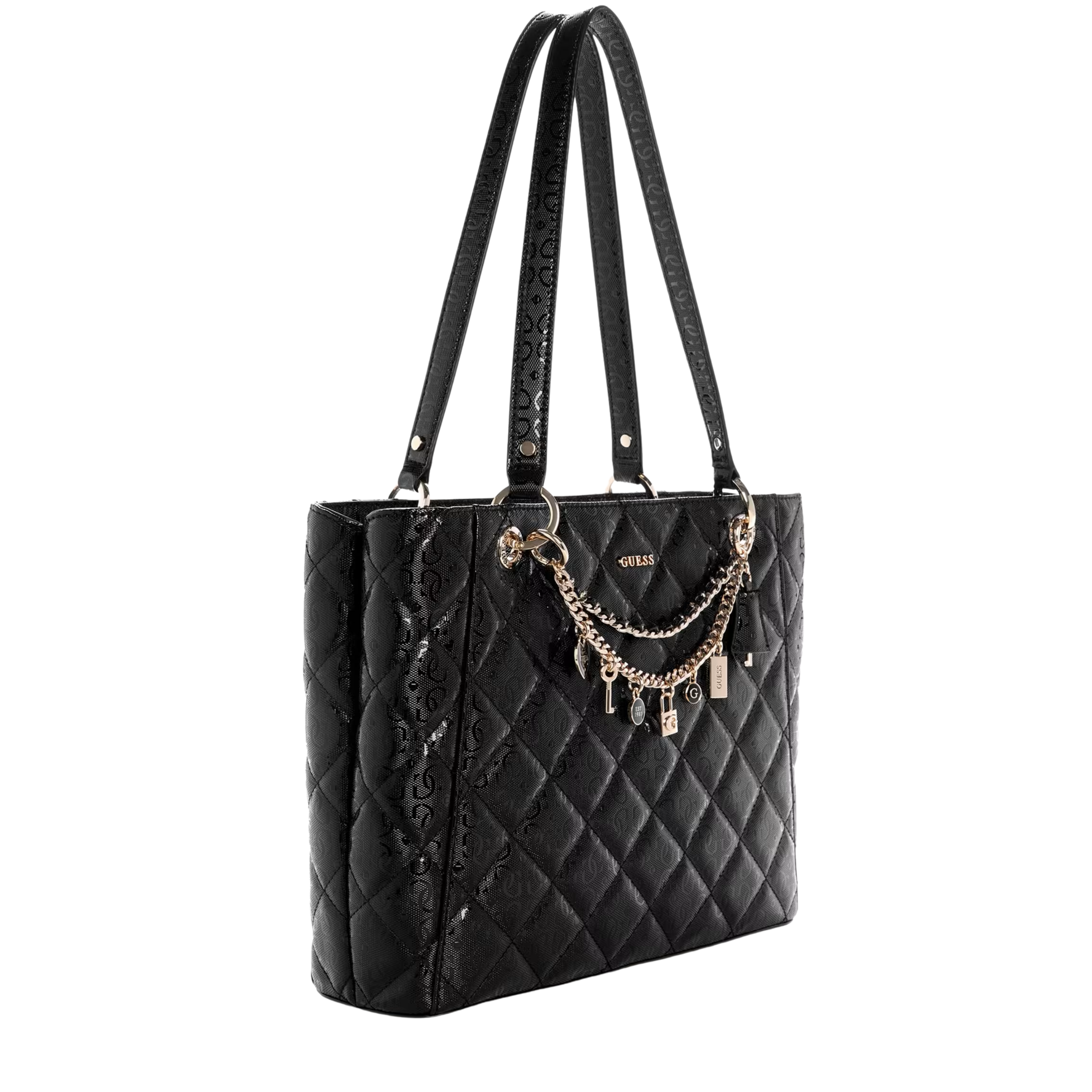 Guess Women Libby Quilted Shopper - Black