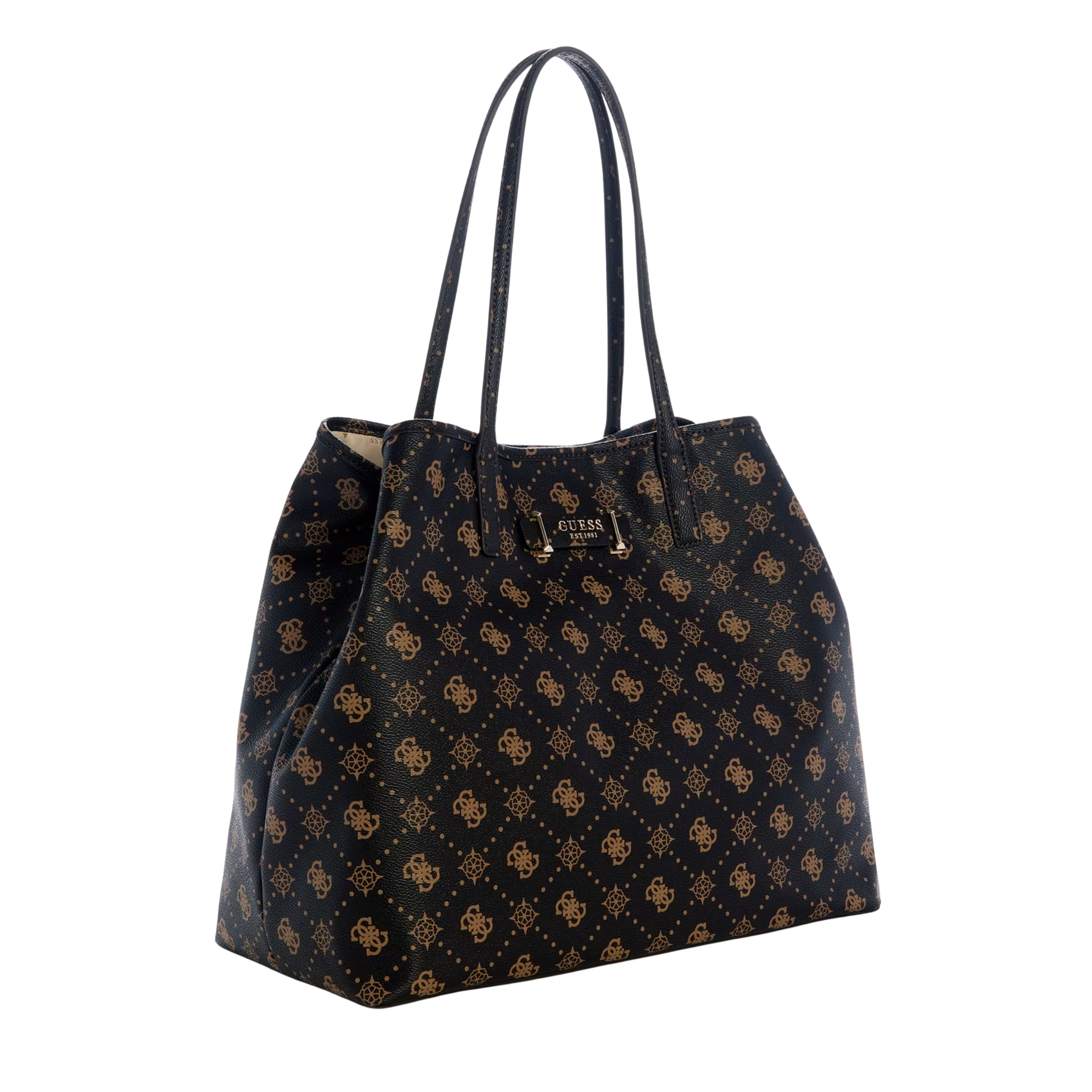 Guess Women Carrie Large Logo Tote - Espresso Logo