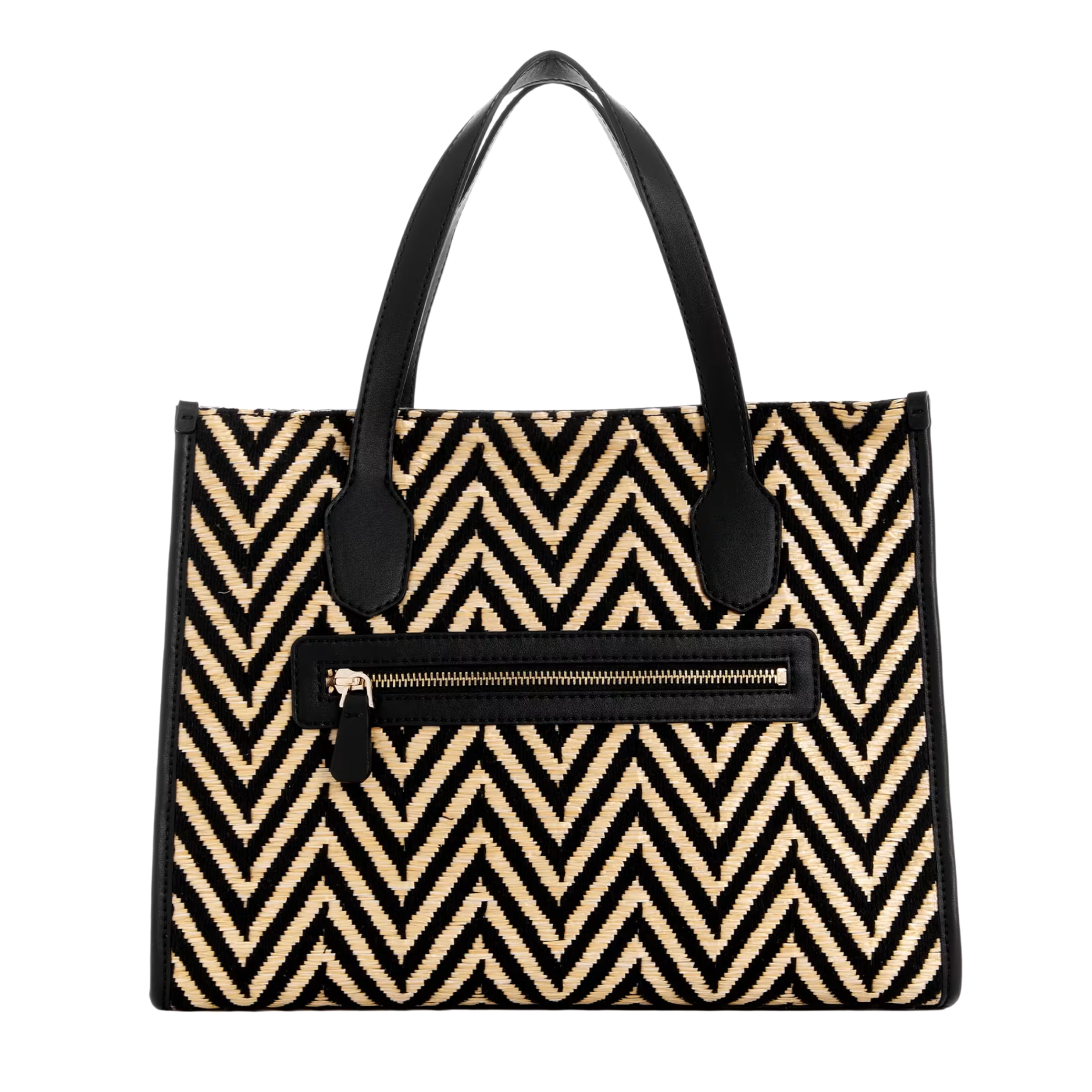 Guess Women Silvana Chevron Tote - Black