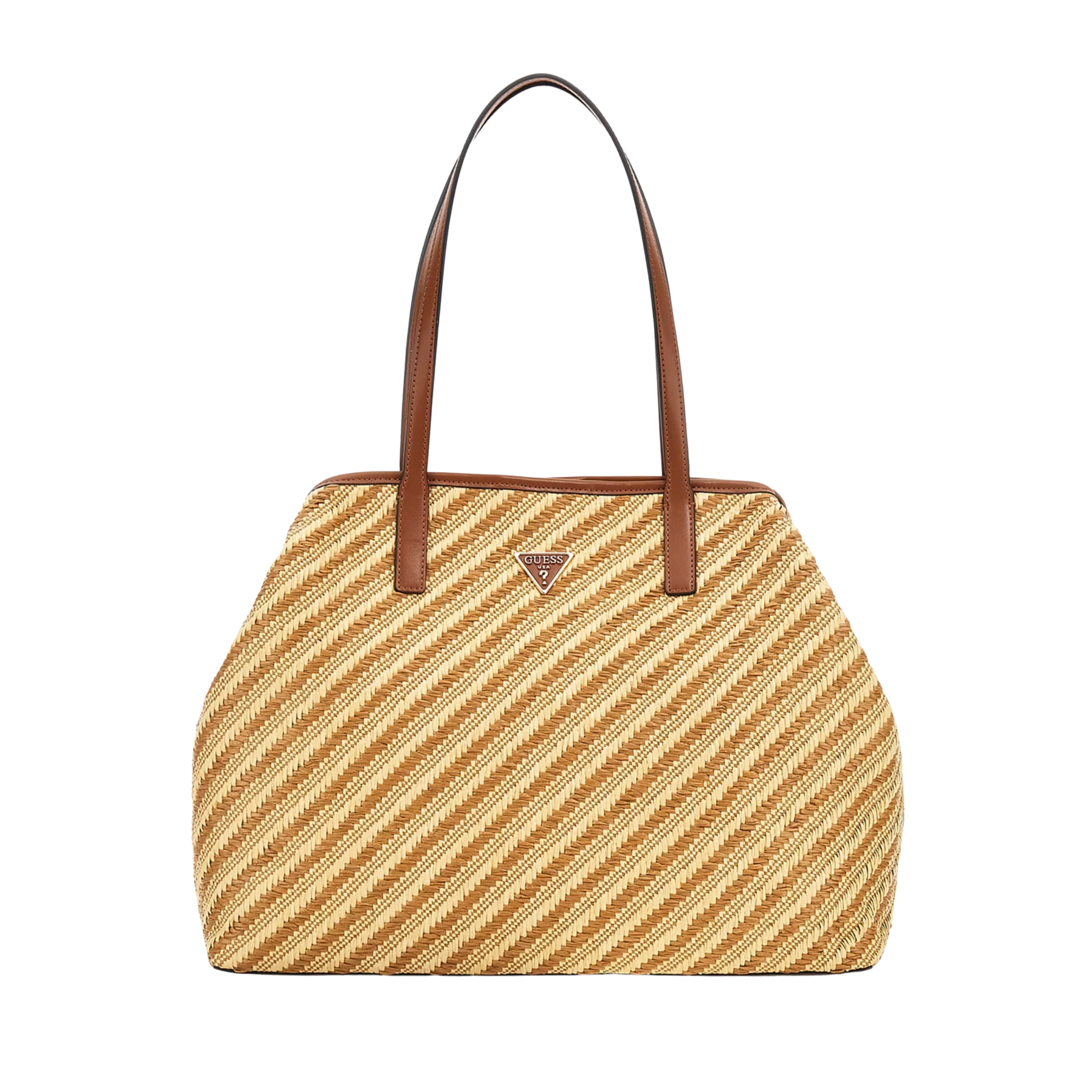 Guess Women Vikky Woven Straw Tote Set - Bleu Nautic Wah