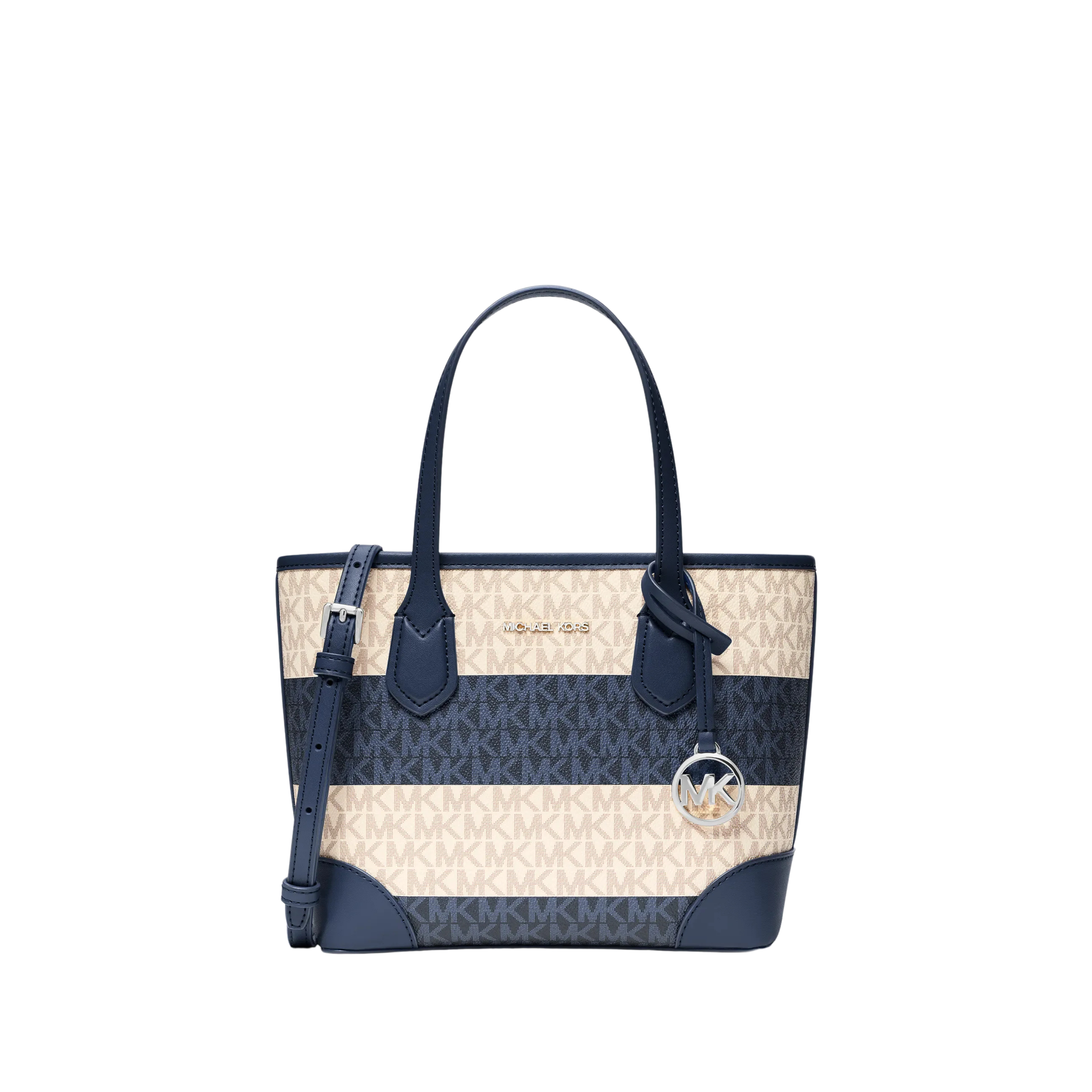 Michael Kors Women Eva Extra Small Signature Logo Convertible Crossbody Bag - Navy