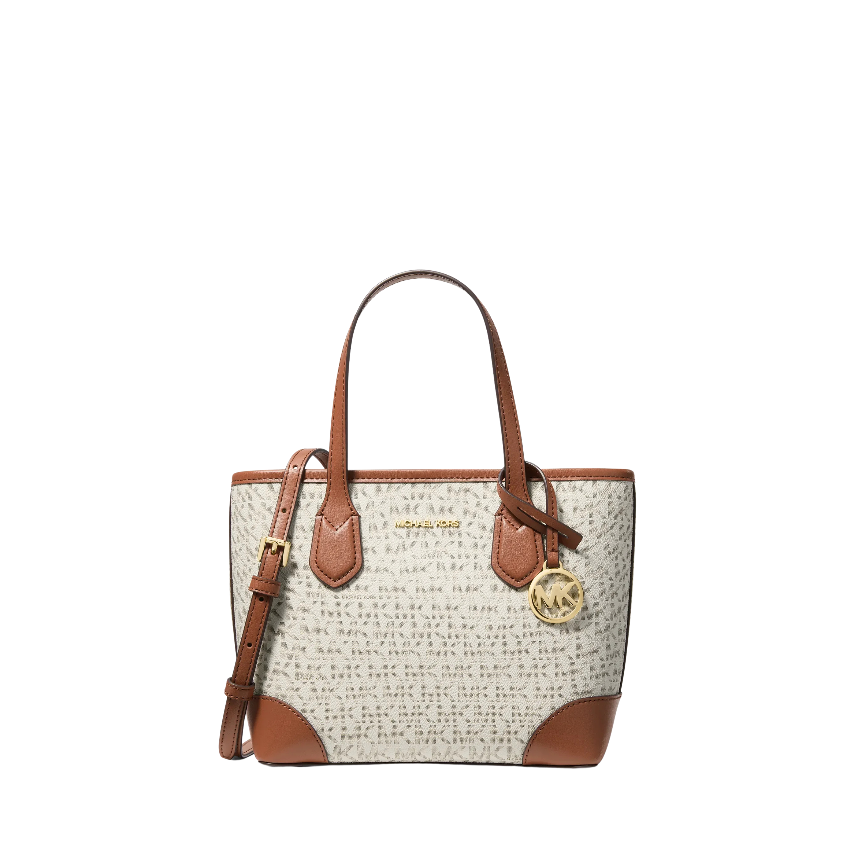 Michael Kors Women Eva Extra Small Signature Logo Convertible Tote Bag - Vanilla
