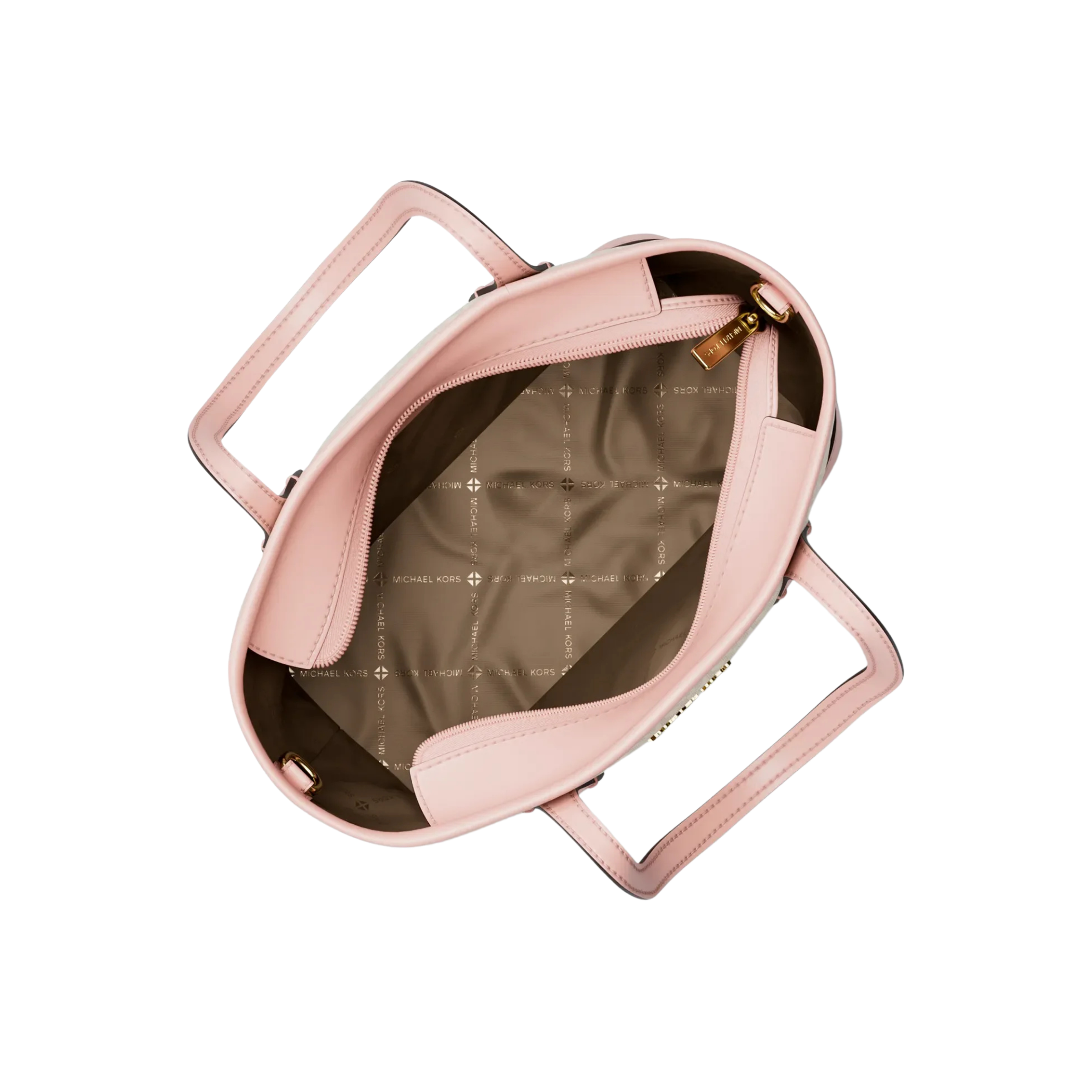 Michael Kors Women Eva Extra Small Striped Signature Logo Convertible Tote Bag - Powder Blush (Copia)