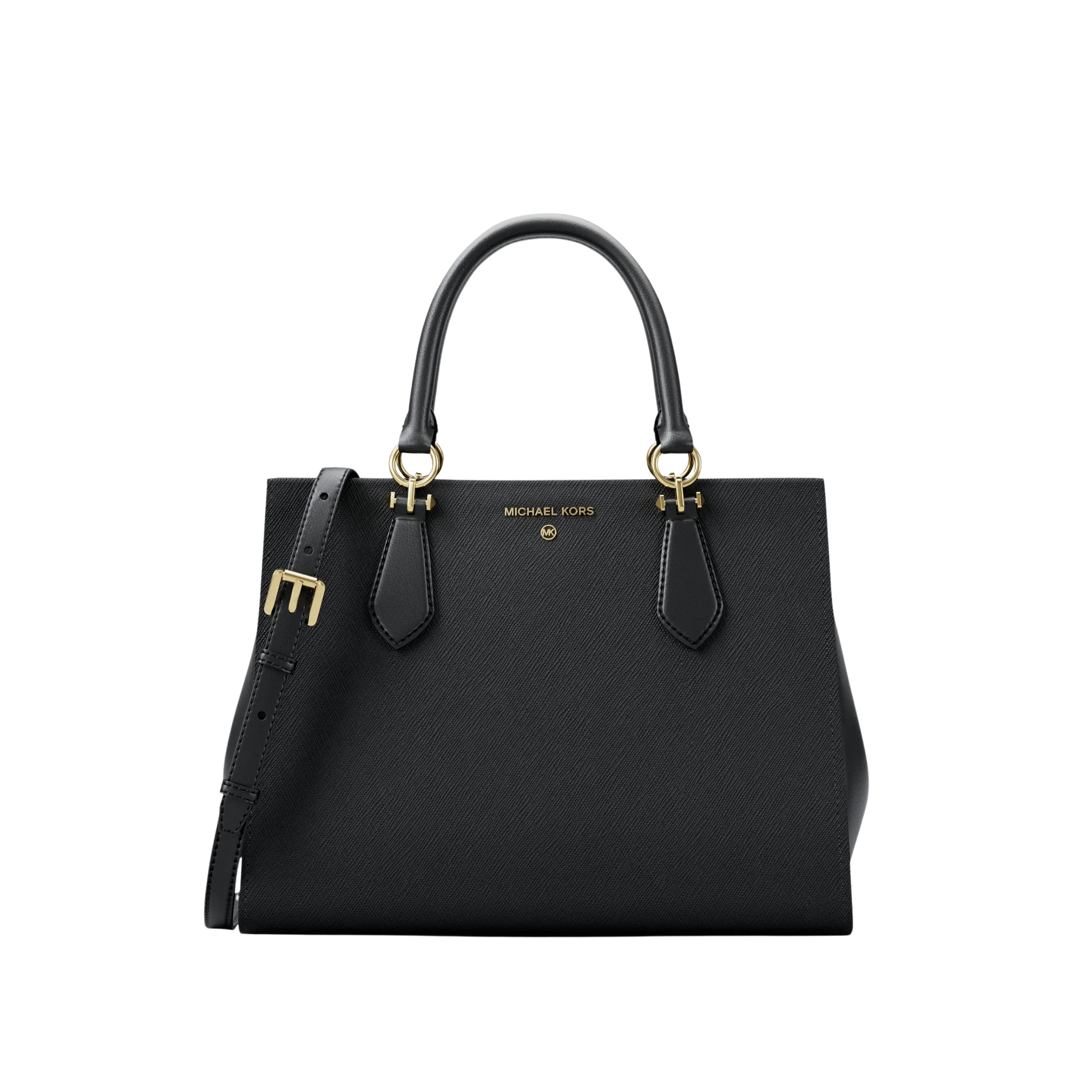 Michael Kors Women Marilyn Medium Saffiano Leather Satchel - Black