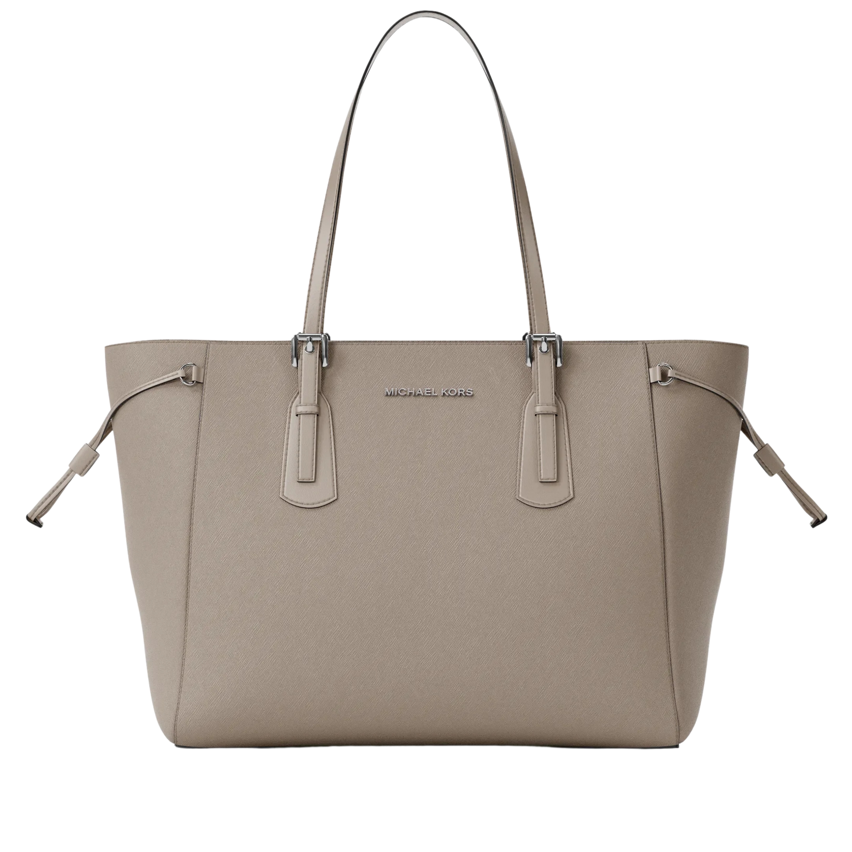 Michael Kors Women Voyager Large Saffiano Leather Tote Bag - Pearl Grey