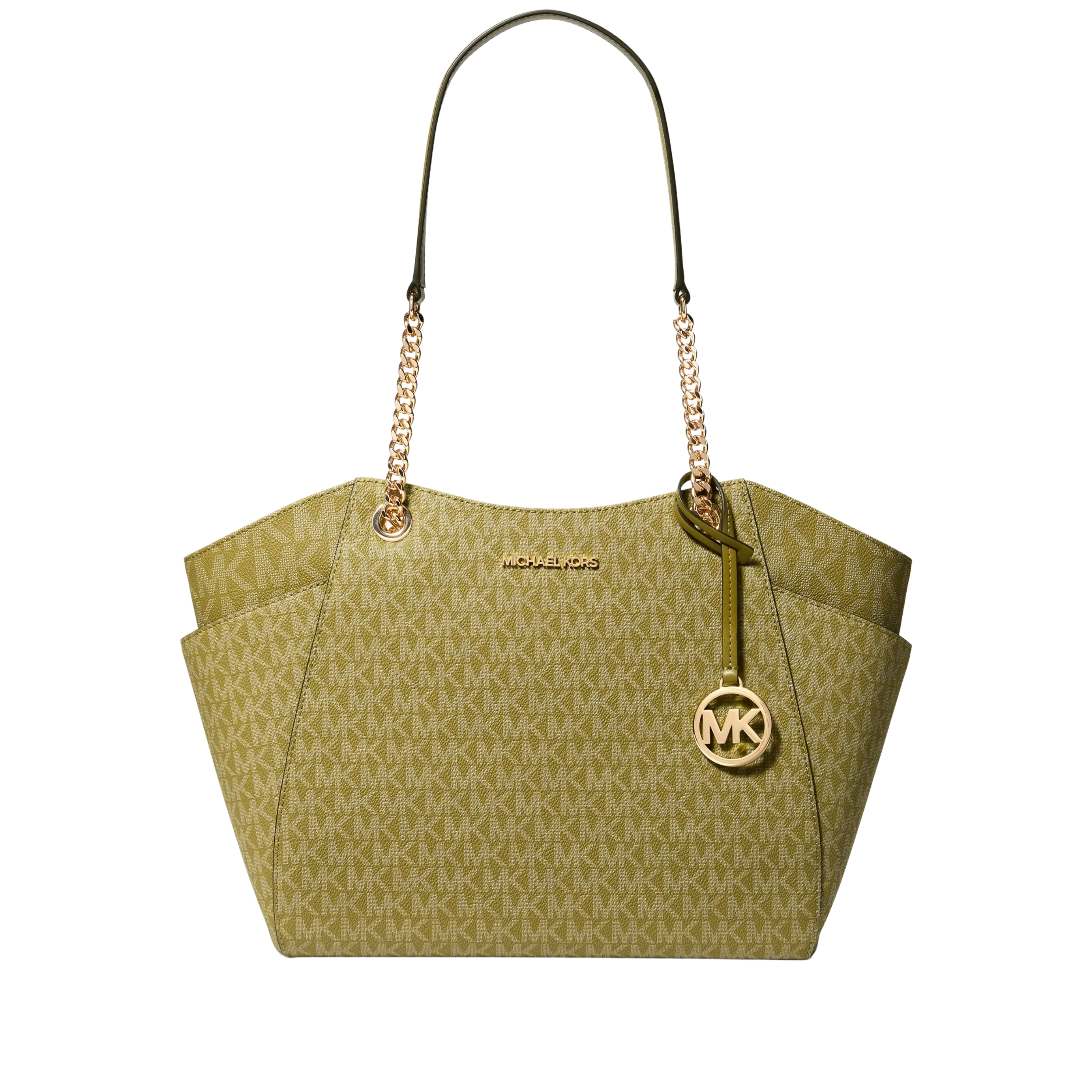 Michael Kors Women Jet Set Large Signature Logo Shoulder Bag - Oregano