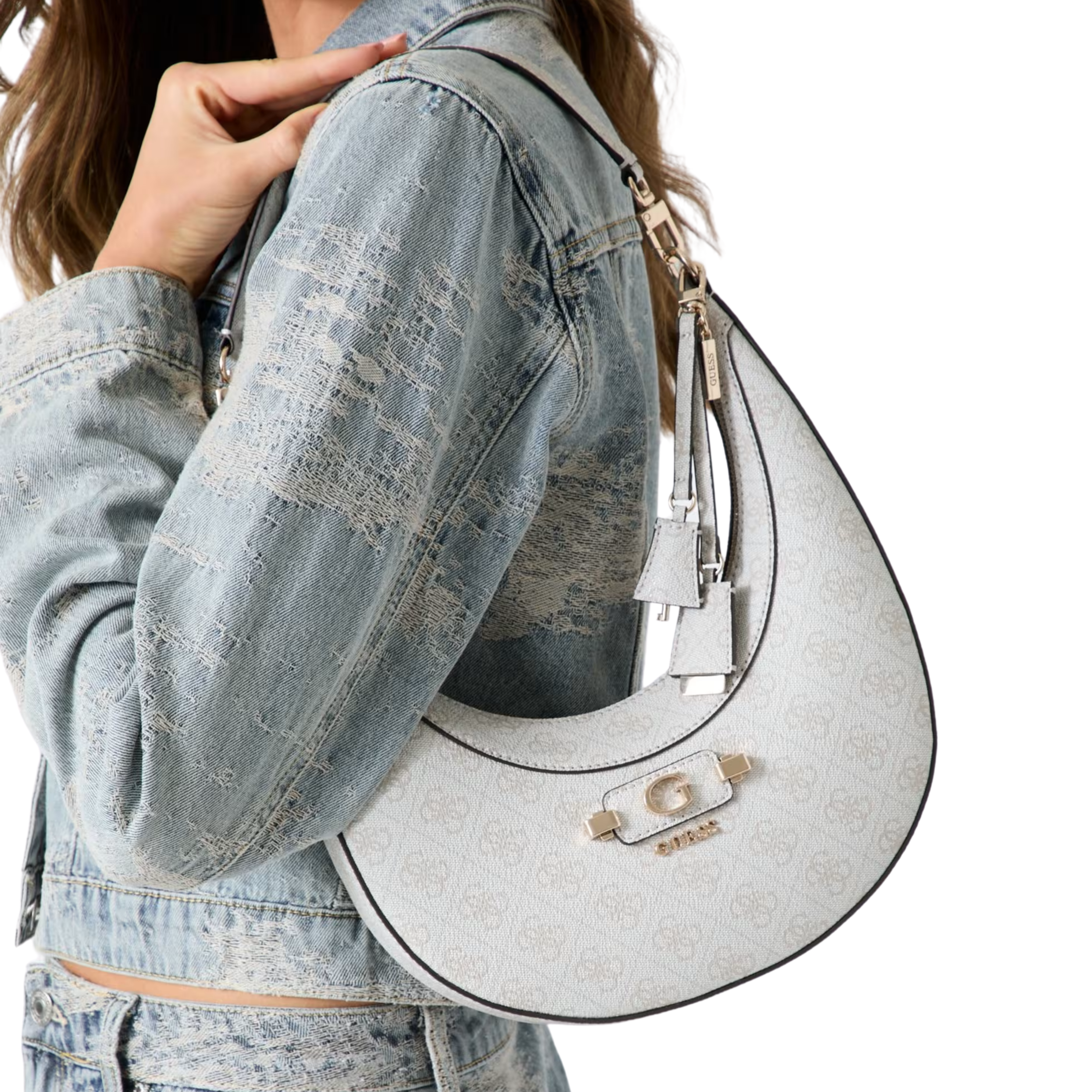 Guess Women Lindsey Hobo Bag - Blue Bonnet