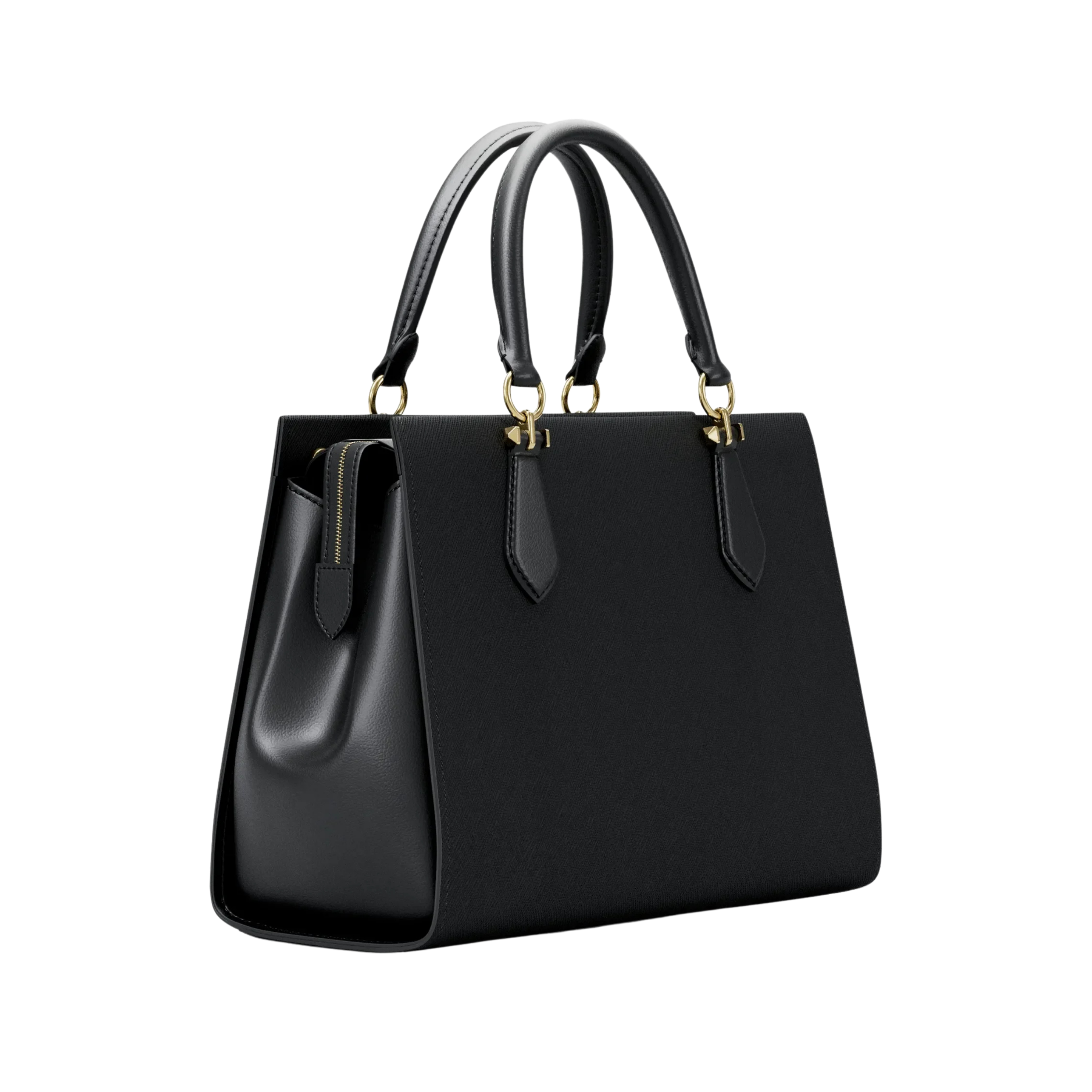 Michael Kors Women Marilyn Medium Saffiano Leather Satchel - Black
