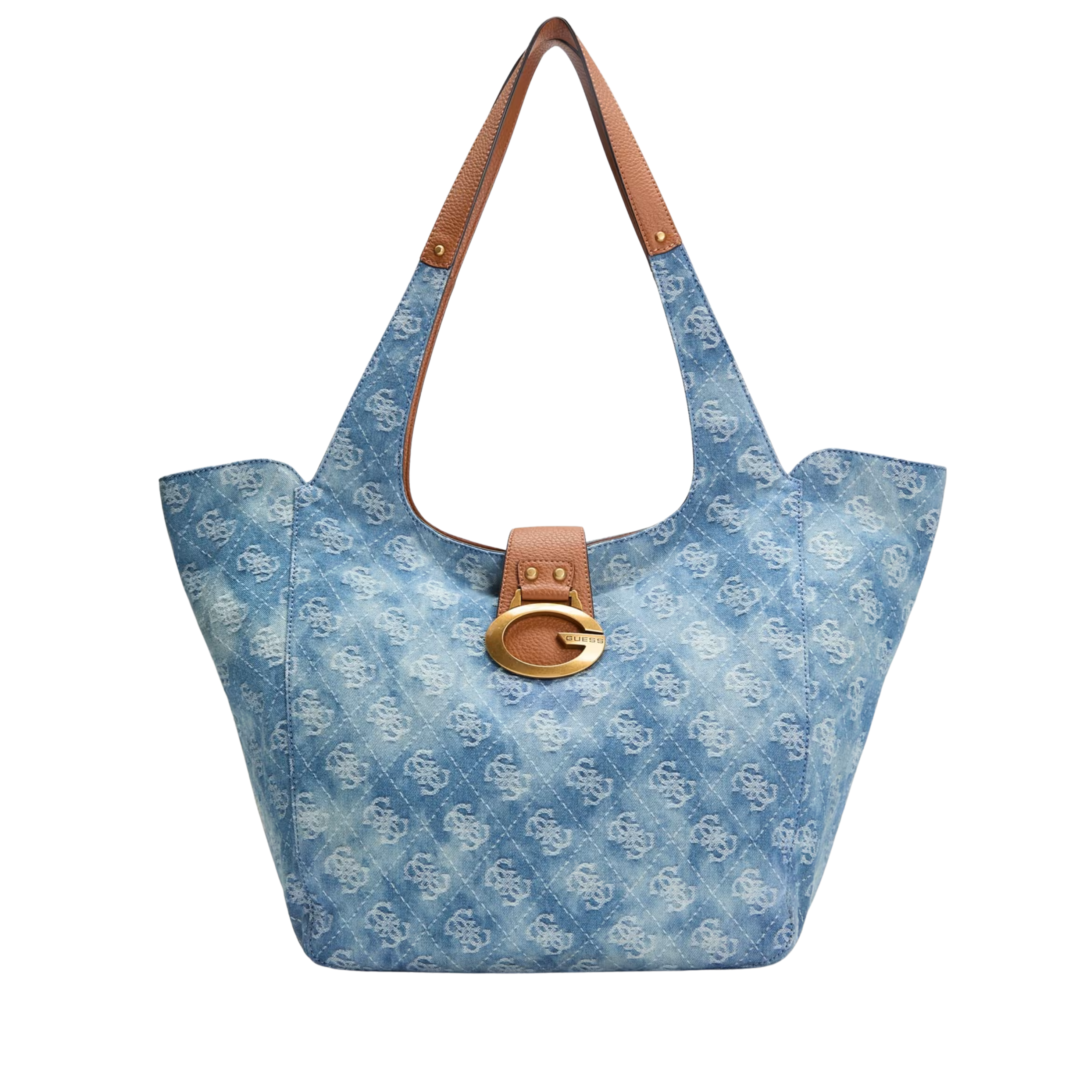 Guess Women Camden Large Tote Bag - Denim Logo