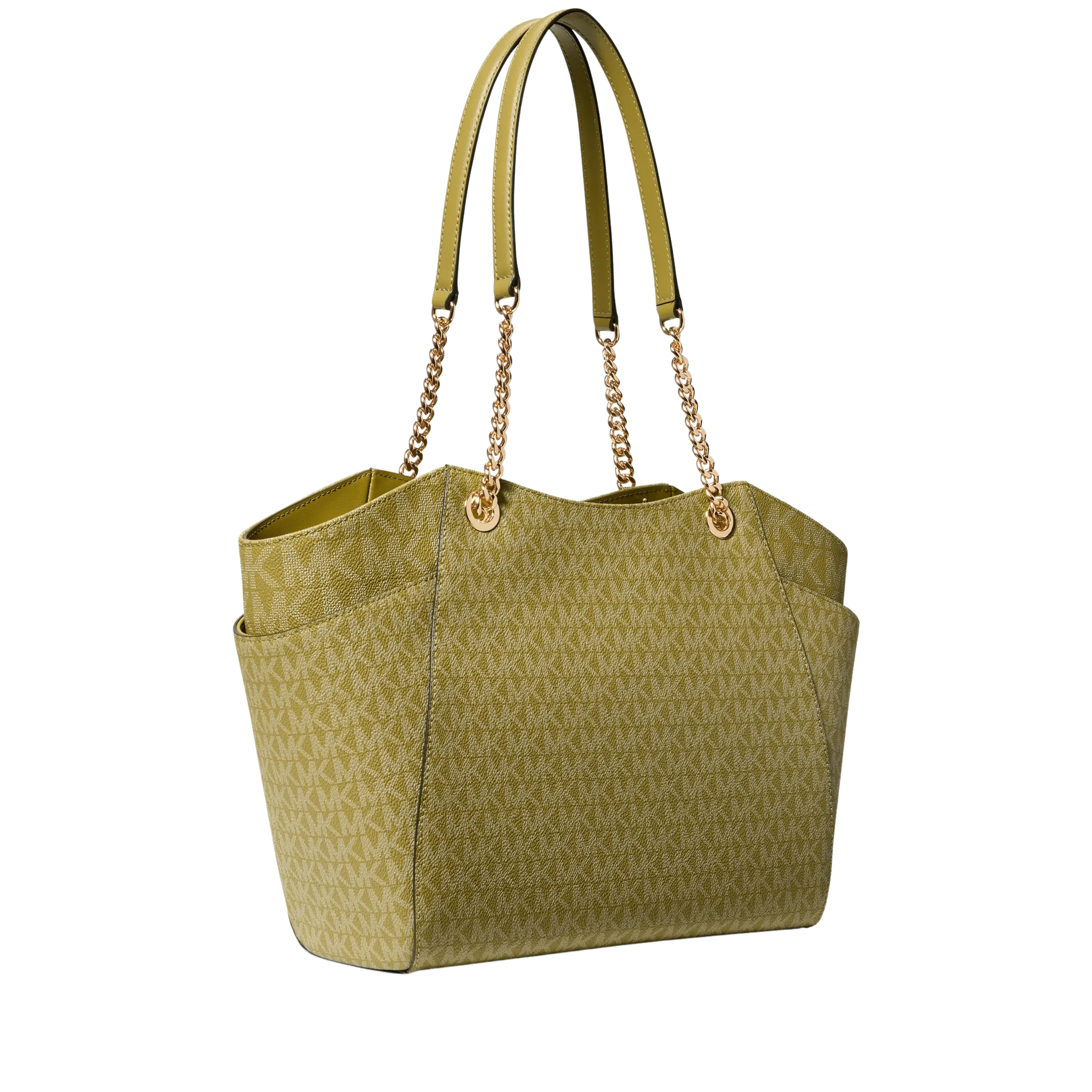 Michael Kors Women Jet Set Large Signature Logo Shoulder Bag - Oregano