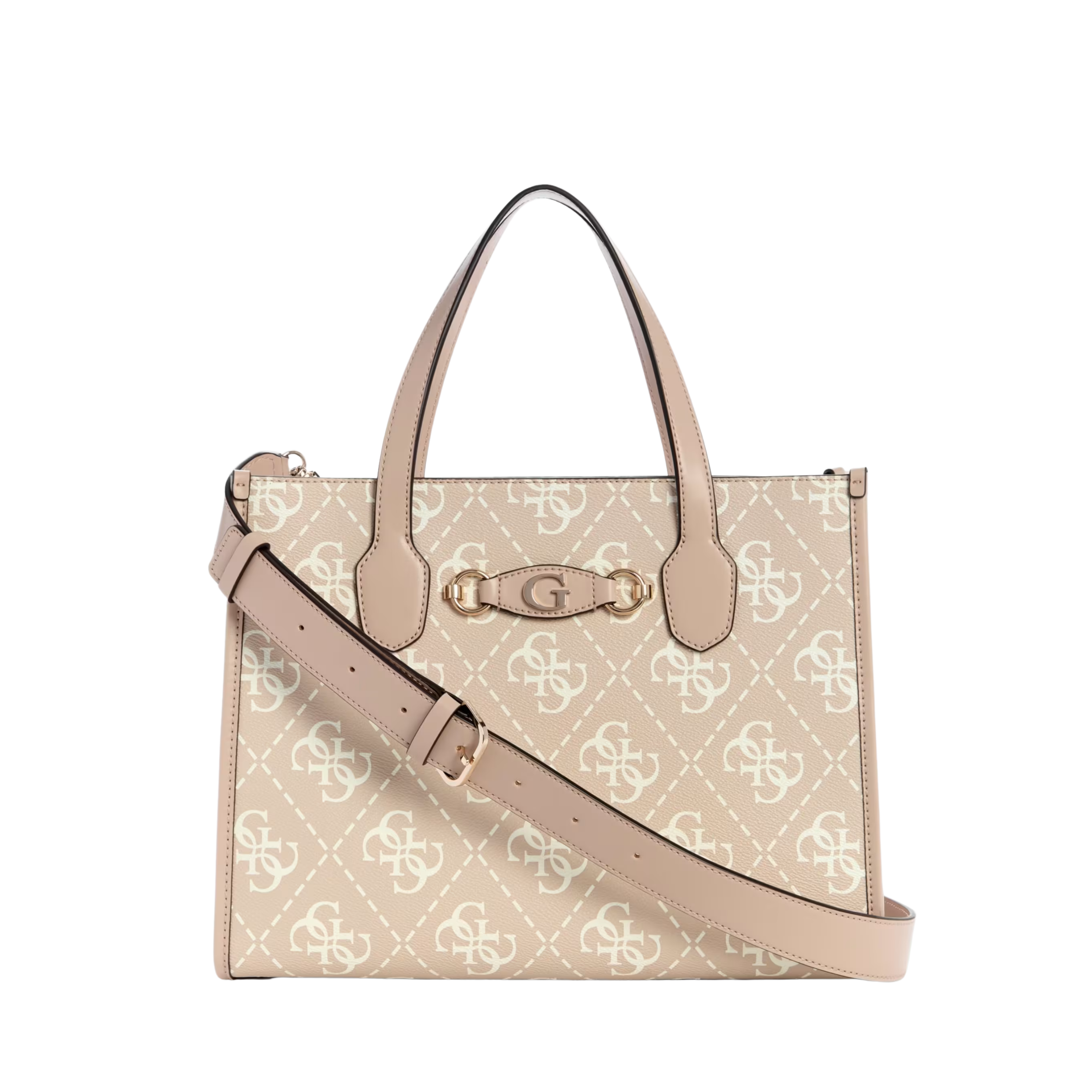 Guess Women Izzy Quattro G Tote - Saddle