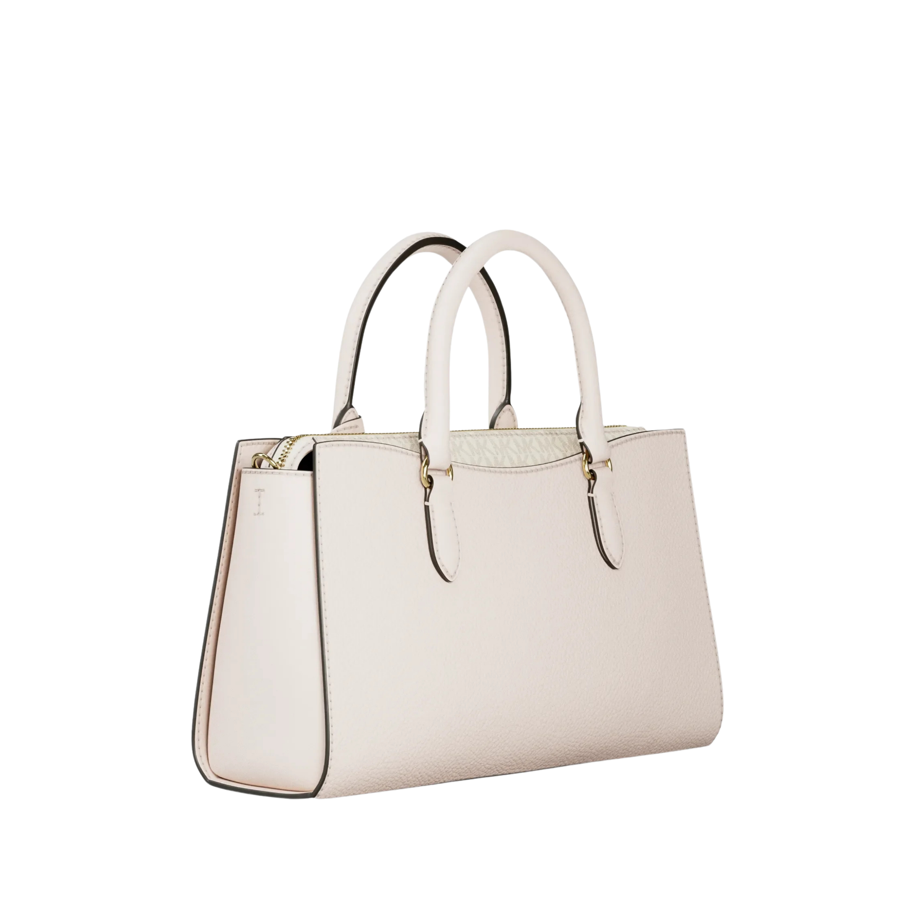 Michael Kors Women Arden Medium Leather Top Zip Satchel - Lt Cream