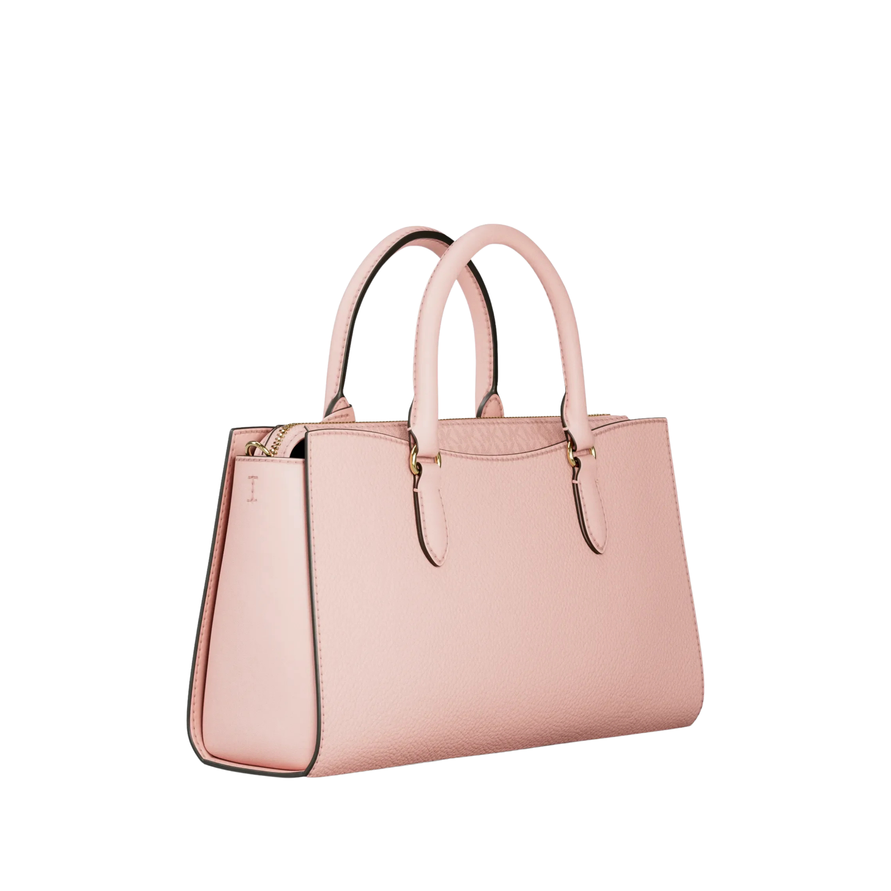Michael Kors Women Arden Medium Leather Top Zip Satchel - Powder Blush