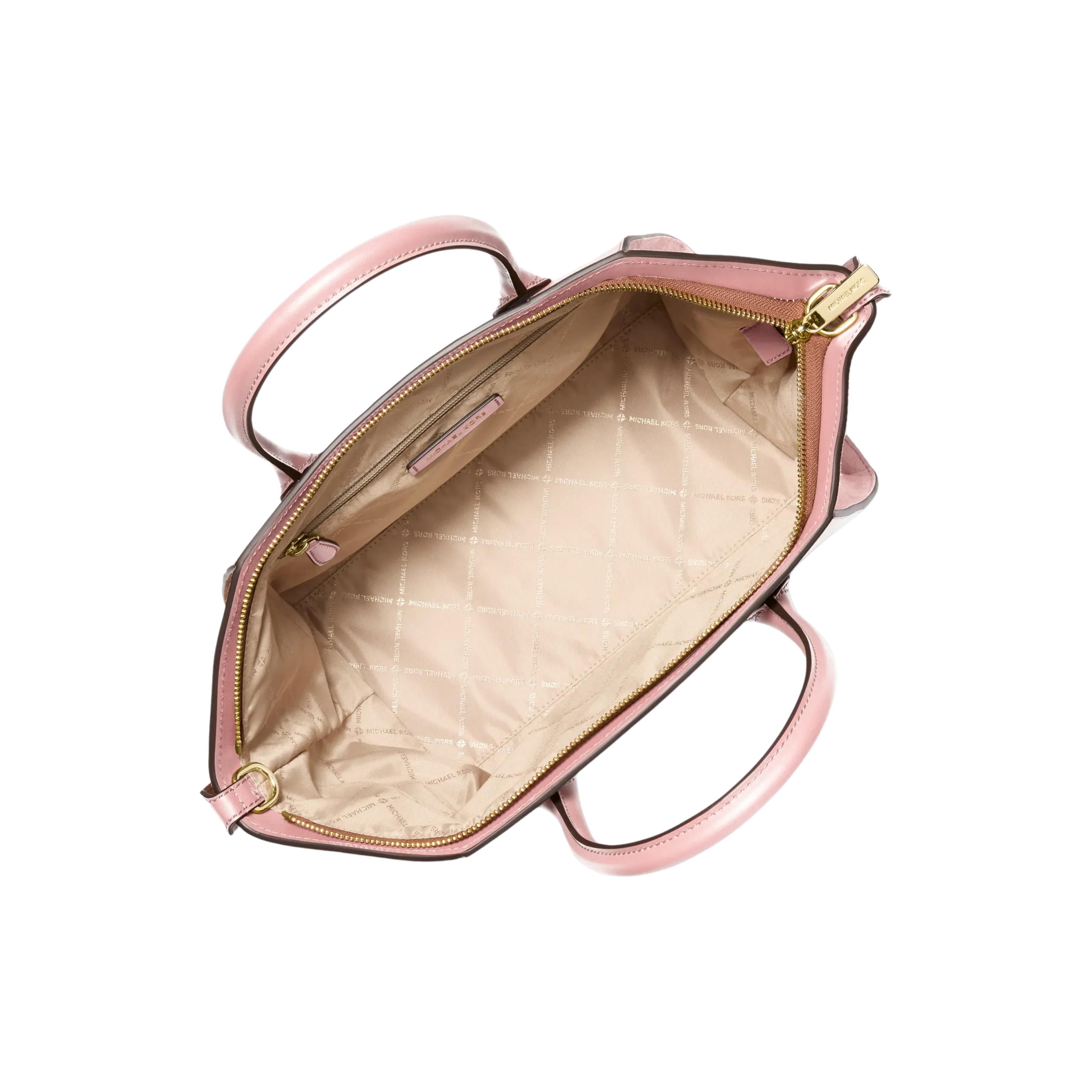Michael Kors Women Avril Large Leather and Suede Satchel - Powder Blush