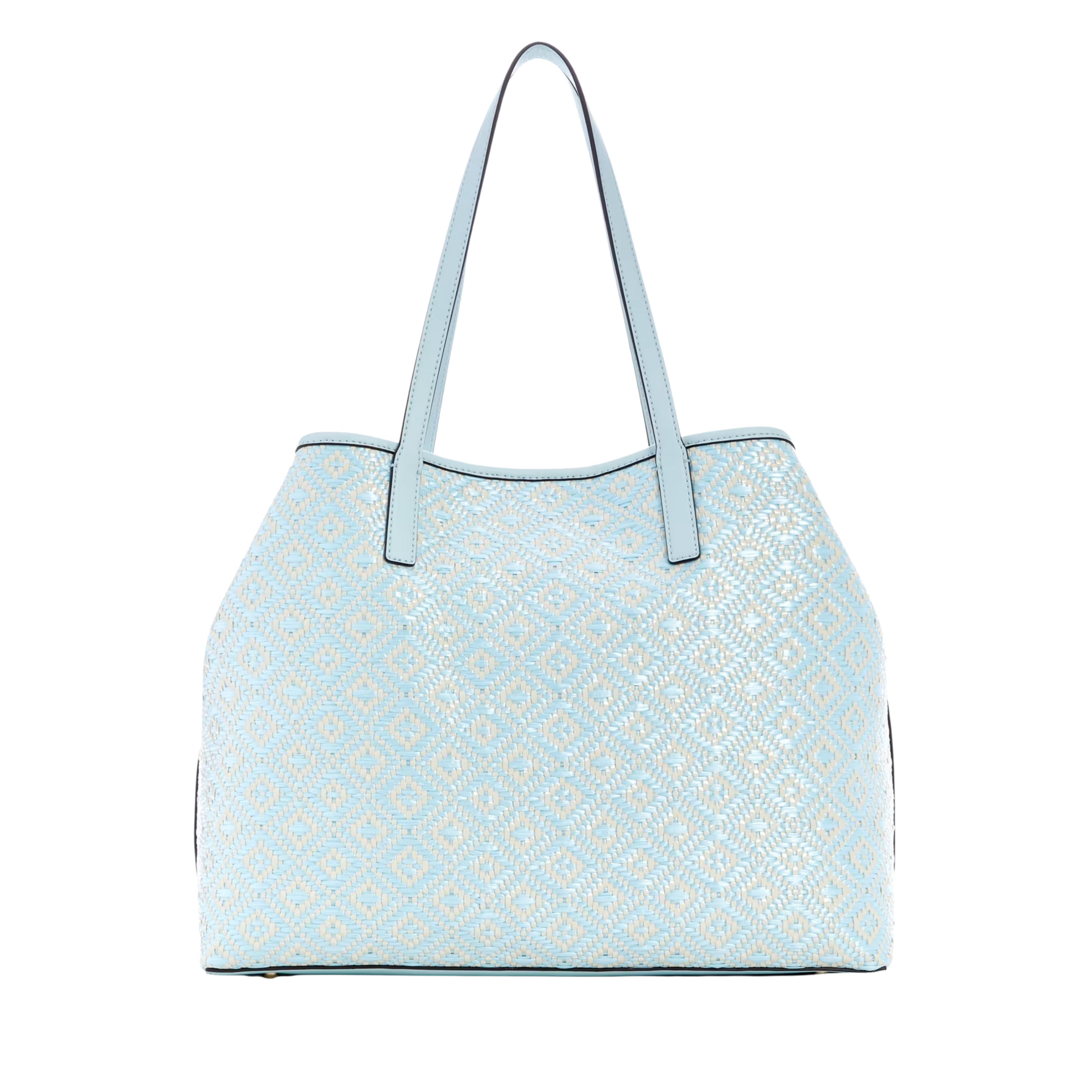 Guess Women Vikky Straw Tote Set - Aqua