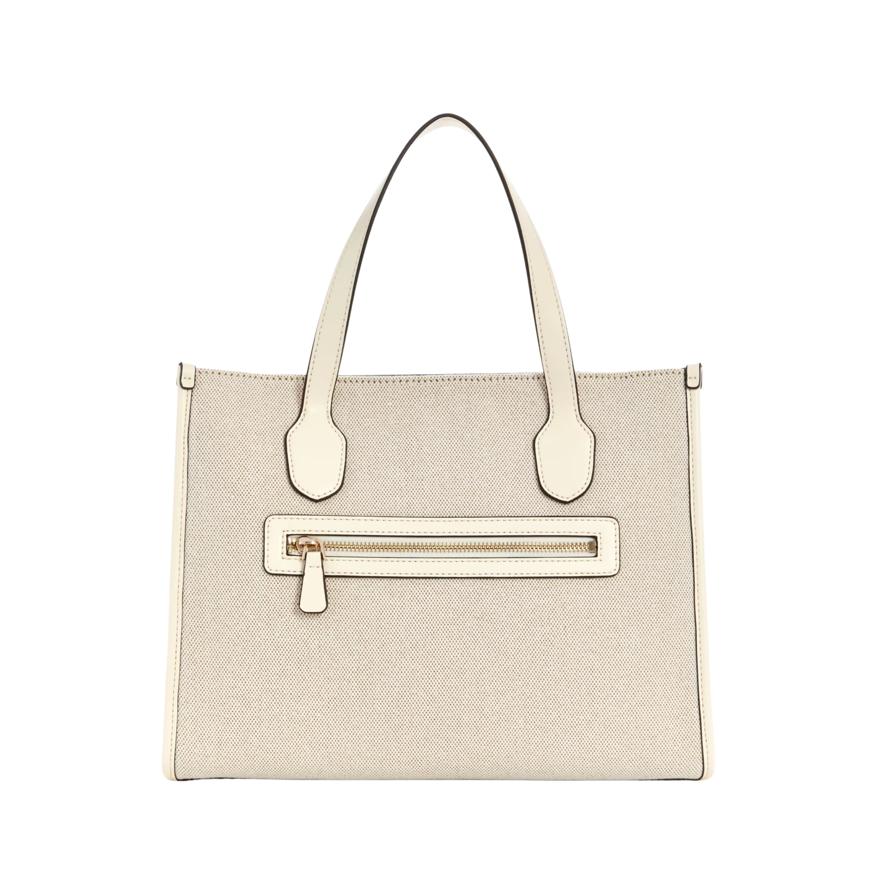 Guess Women G Status Canvas Tote - Natural Off white