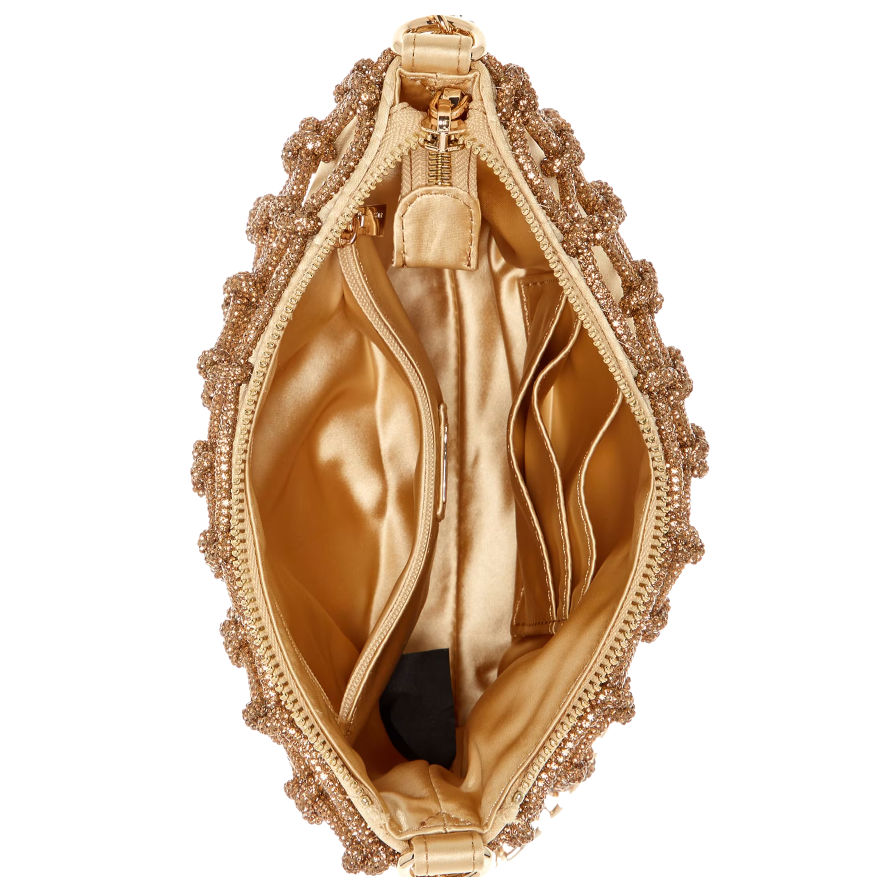 Guess Women Zalina Top Zip Shoulder Bag - Gold