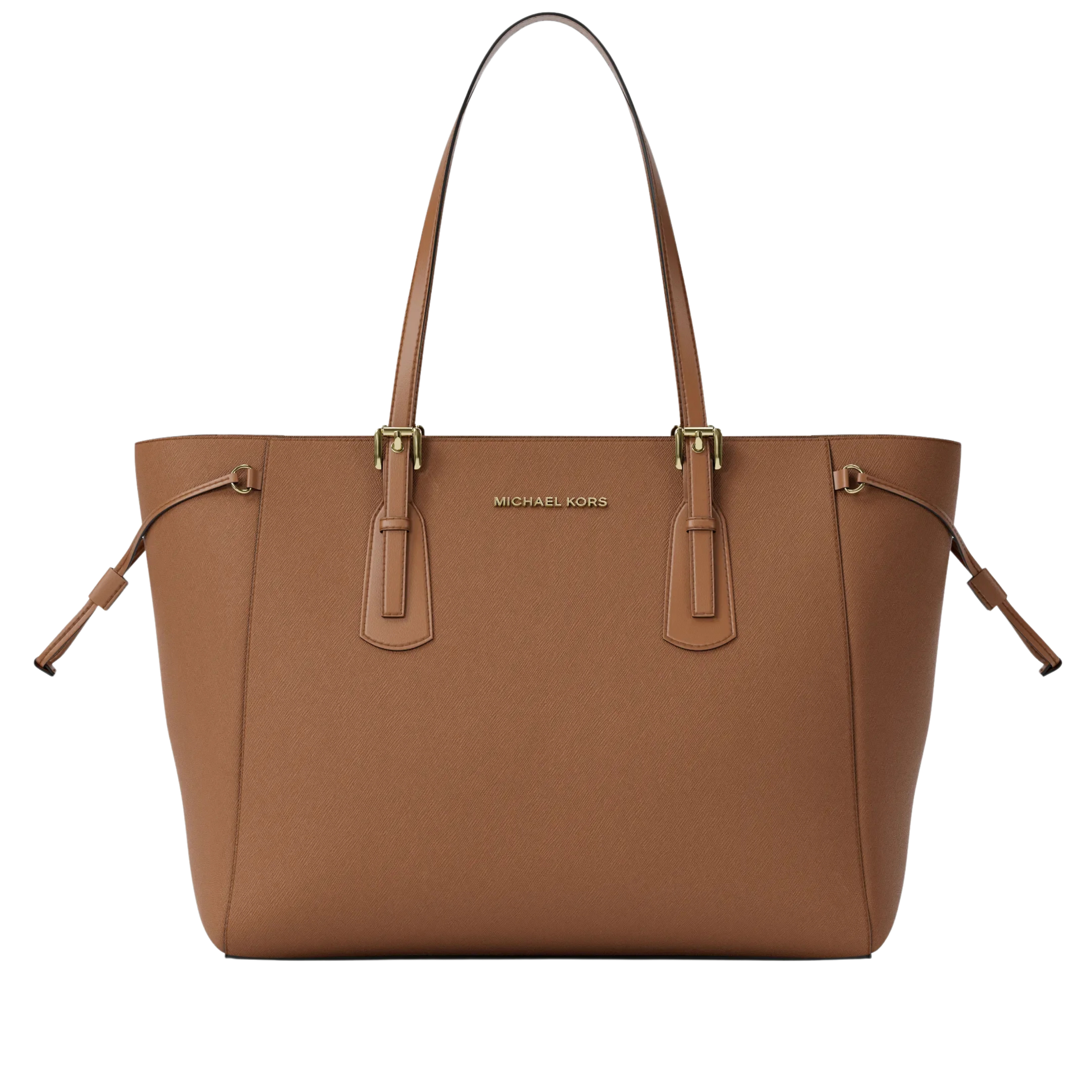 Michael Kors Women Voyager Large Saffiano Leather Tote Bag - Luggage
