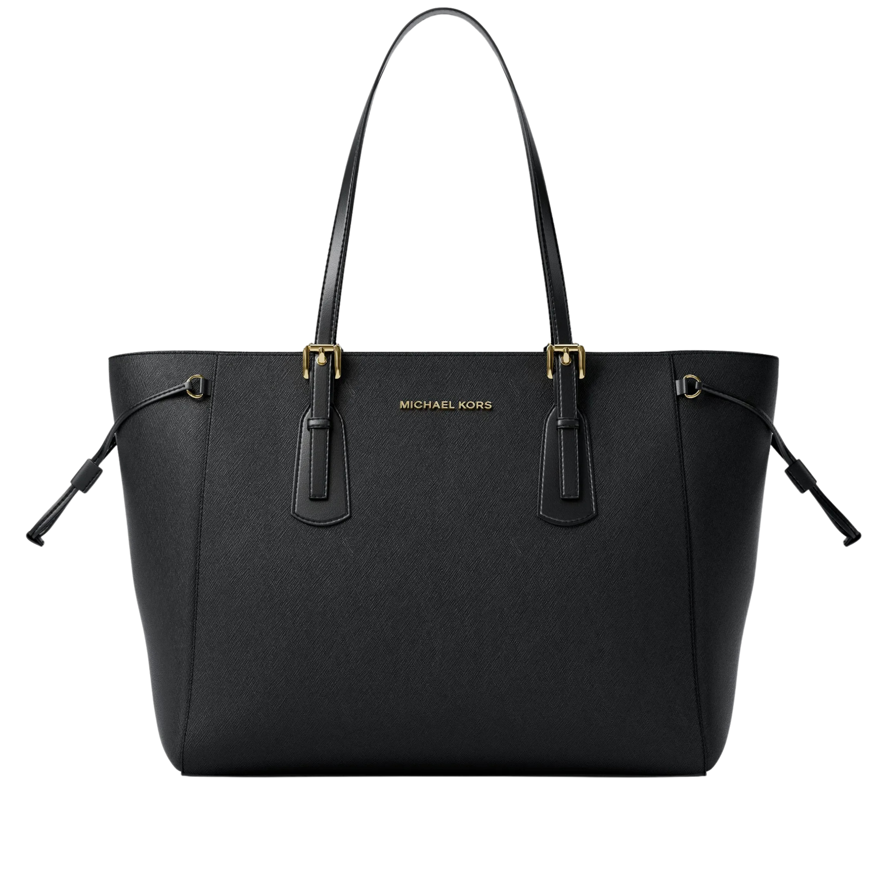 Michael Kors Women Voyager Large Saffiano Leather Tote Bag - Black