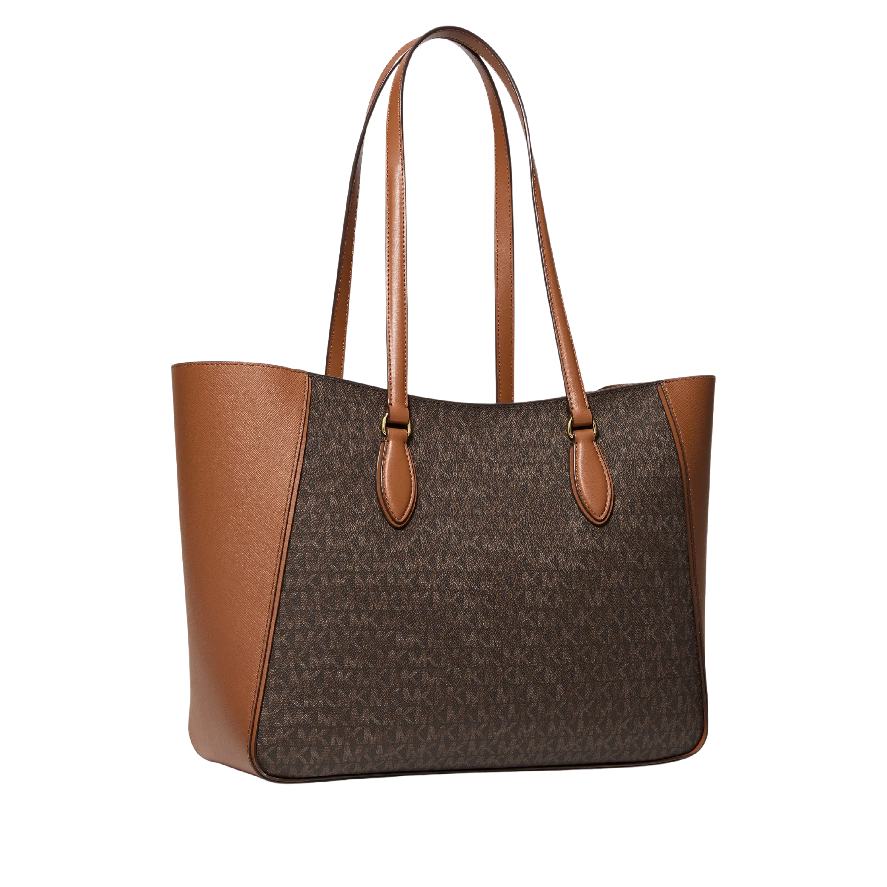 Michael Kors Women Jet Set Travel Large Signature Logo 3 In 1 Tote Bag - Brown