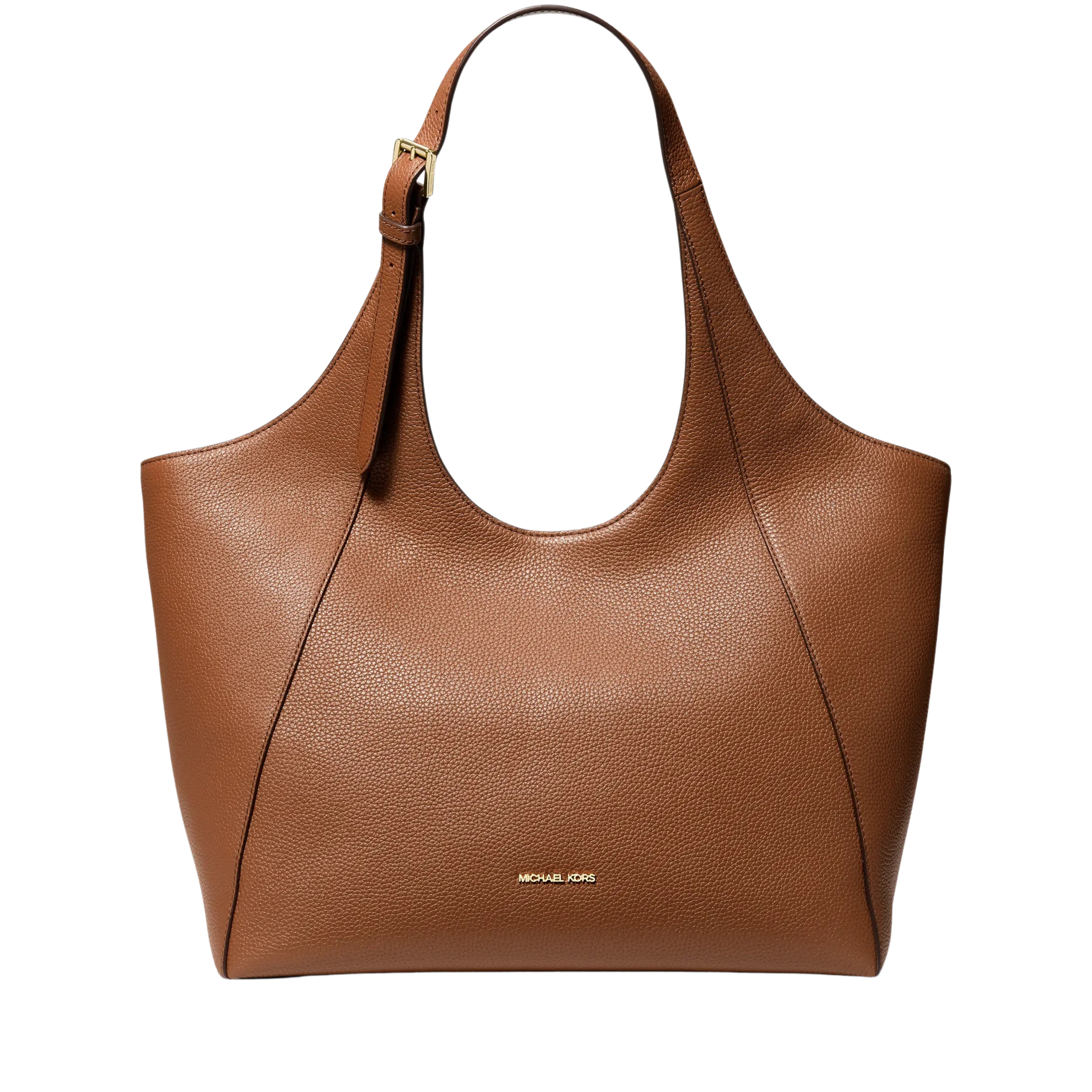 Michael Kors Women Bernie Large Pebbled Leather Tote Bag - Luggage
