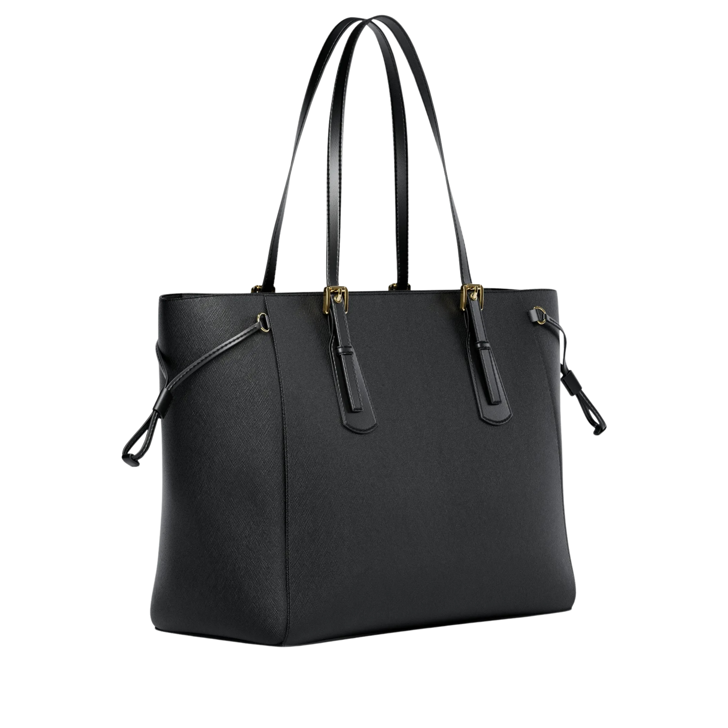 Michael Kors Women Voyager Large Saffiano Leather Tote Bag - Black