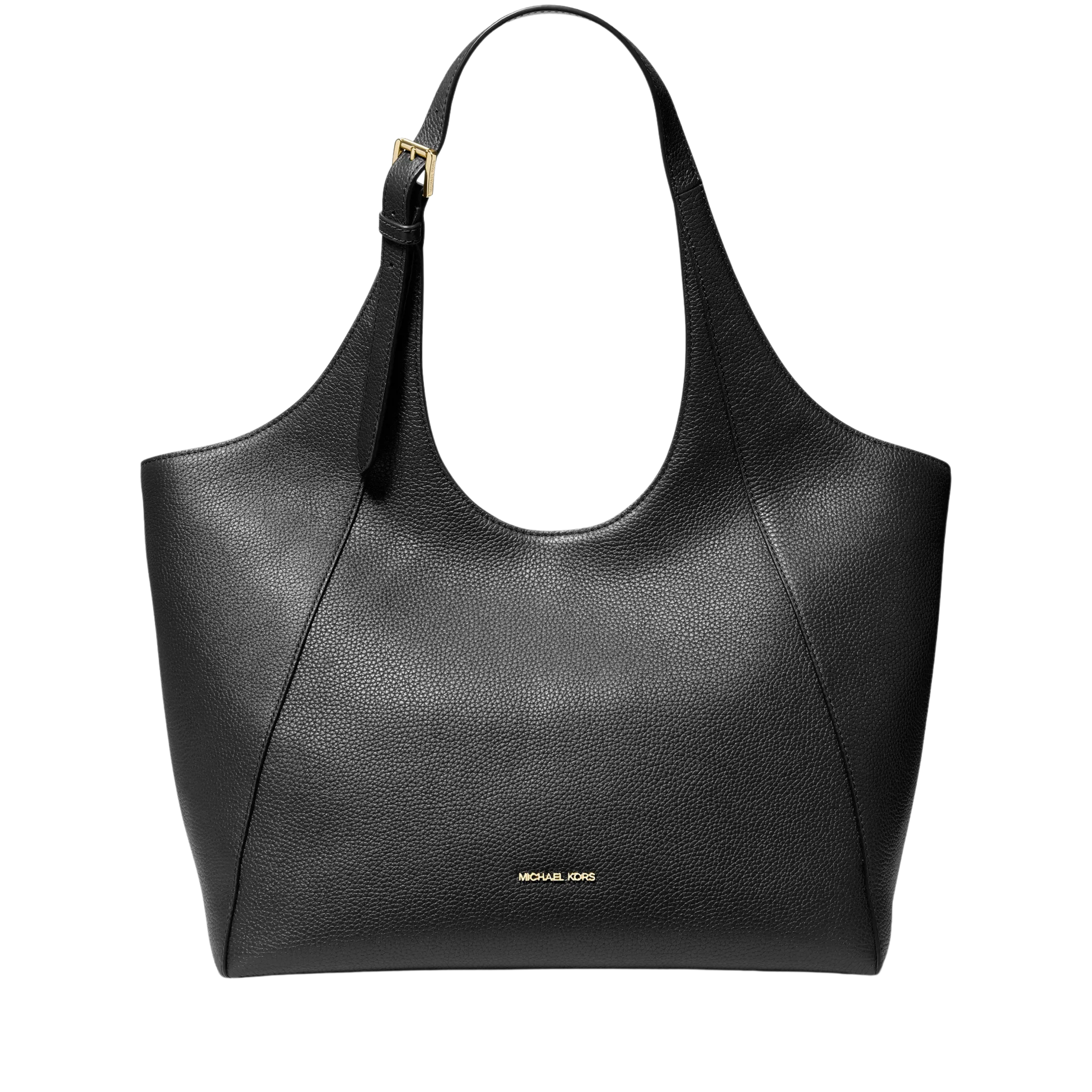 Michael Kors Women Bernie Large Pebbled Leather Tote Bag - Black
