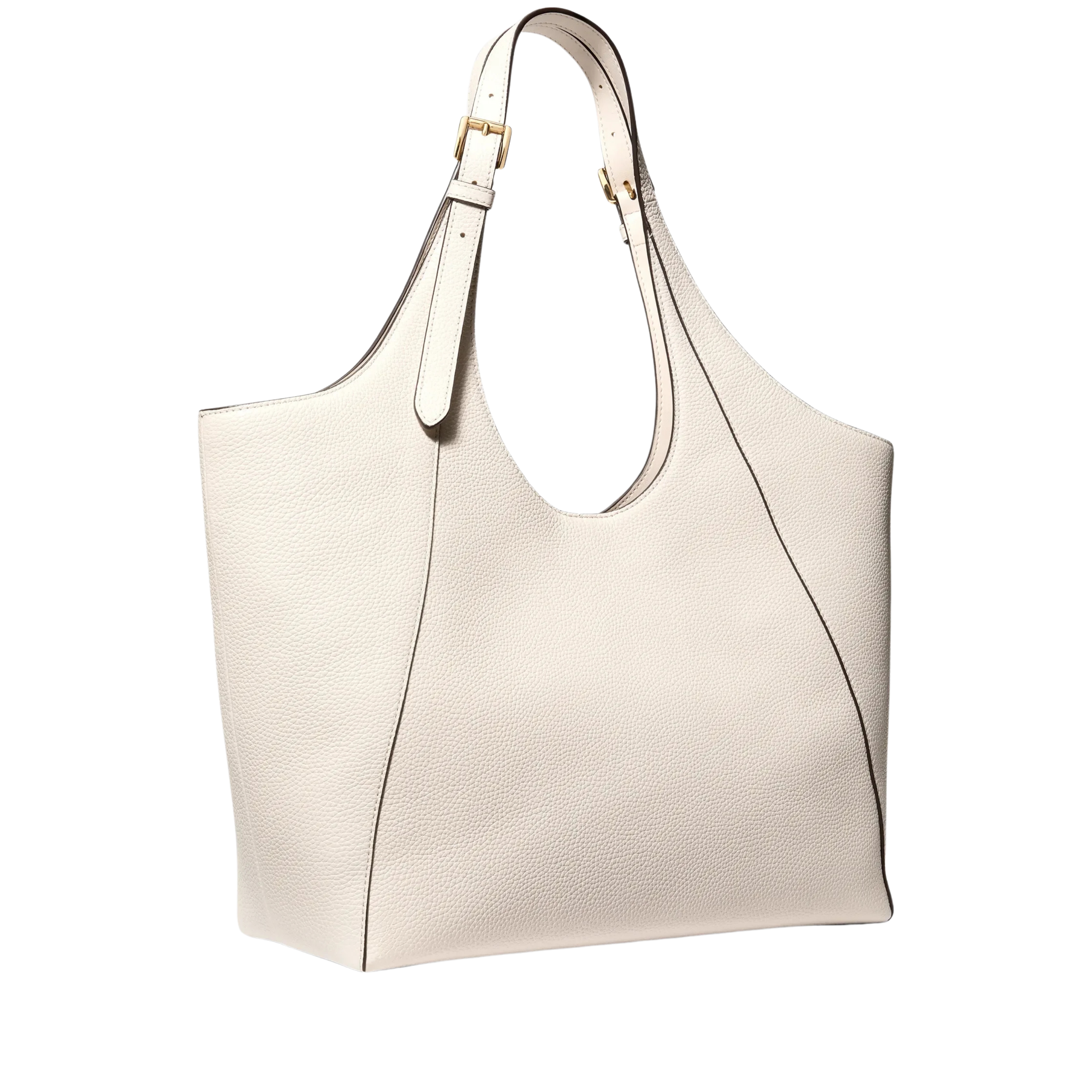 Michael Kors Women Bernie Large Pebbled Leather Tote Bag - Lt Cream